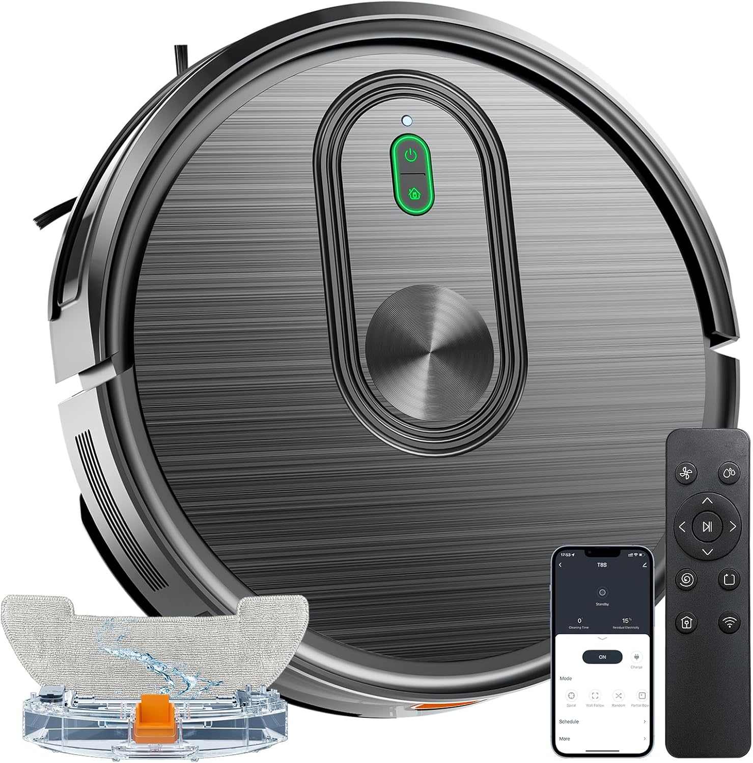 T8S Robot Vacuum and Mop Combo 2 in 1 with 3200Pa Suction