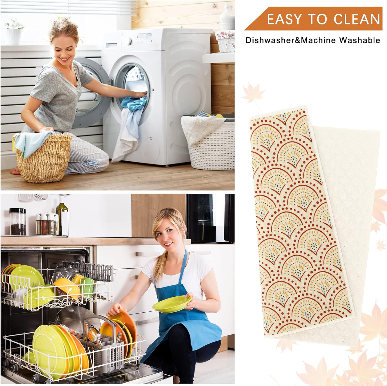 Whaline 6Pcs Boho Geometric Dish Towels