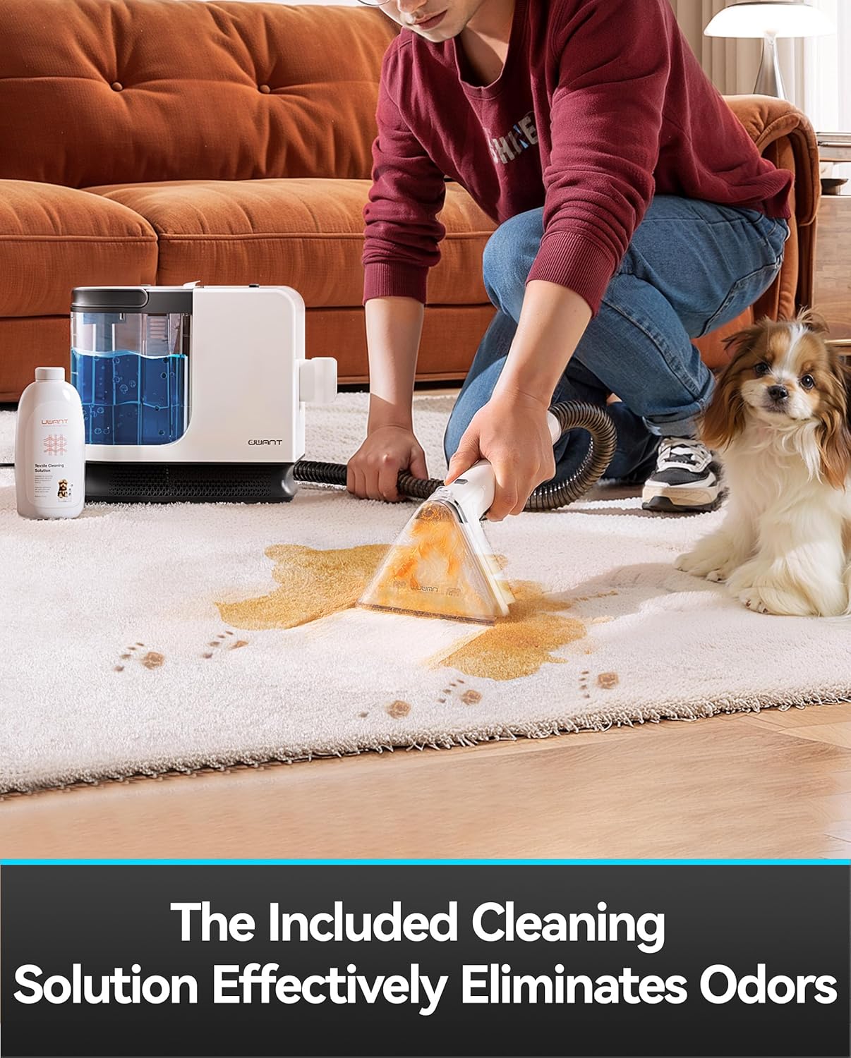 Uwant Portable Carpet Cleaner with 12KPa Suction