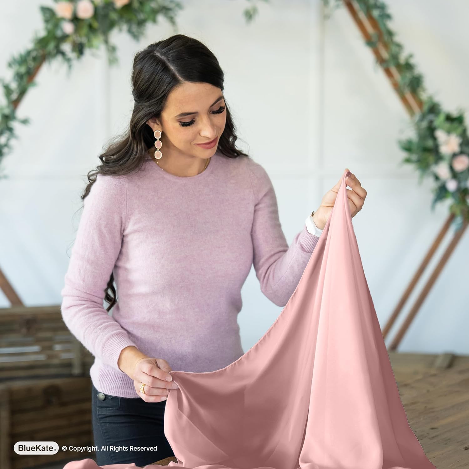Bluekate Chiffon Fabric 10 Yard Continuous Table Runner Wedding Arch Draping