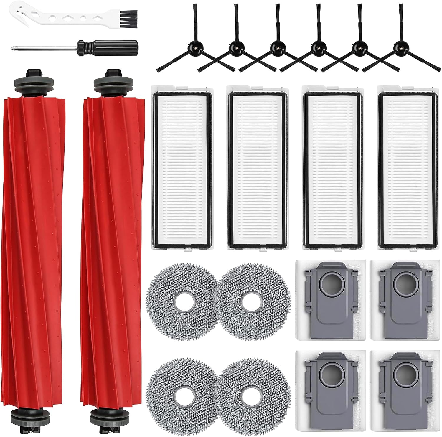 22 Pack Replacement Accessories for Roborock Qrevo Robot Vacuum Cleaner