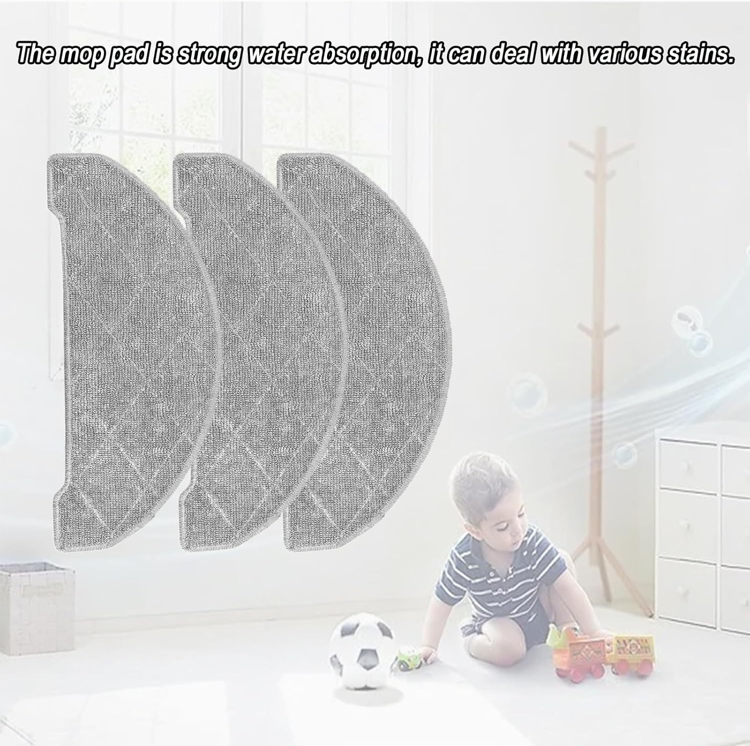 Frexusuent Mop Pad for Proscenic Q8 Q8 Max Robot Vacuum 8 Pcs