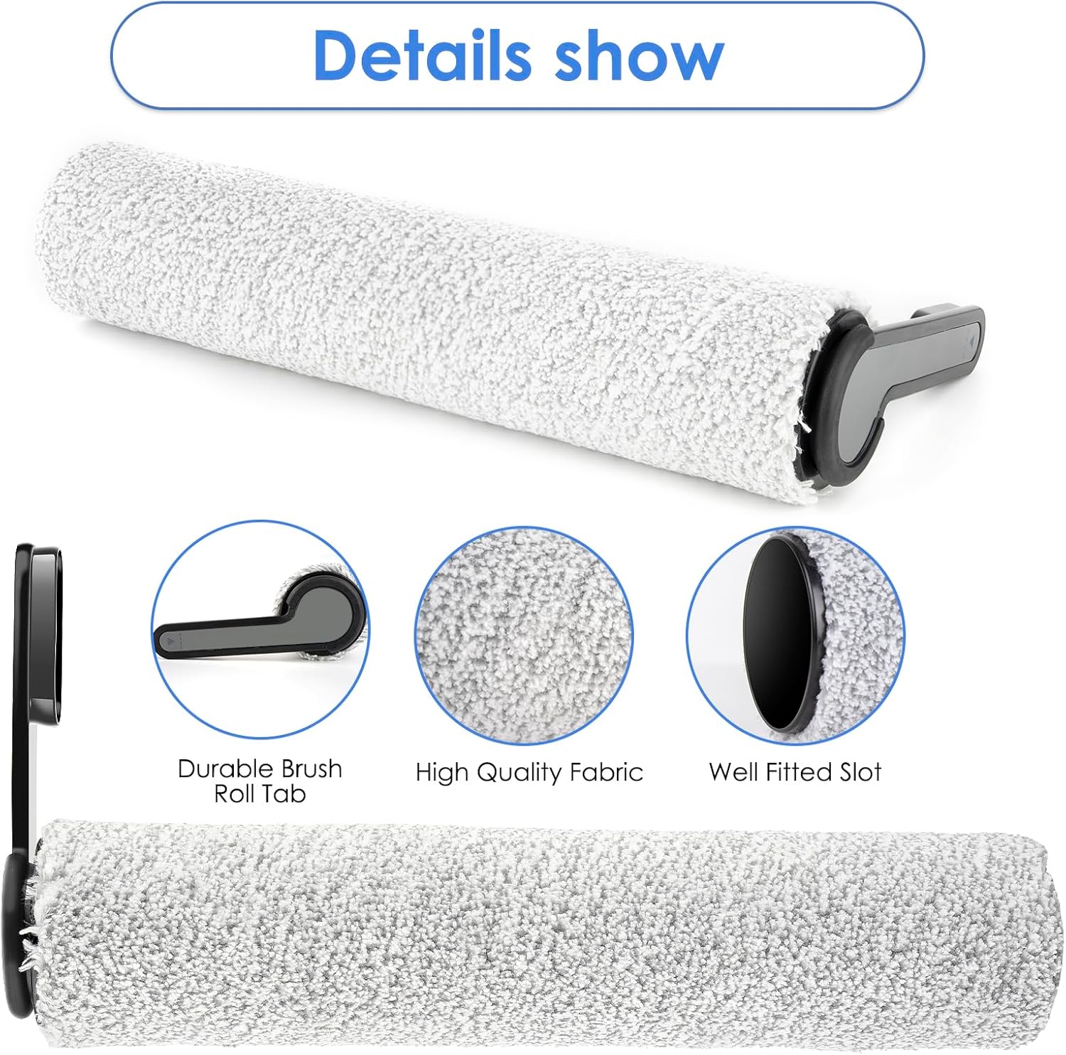 Roller Handle Not Detachable 3 Pack Replacement Brush Rollers