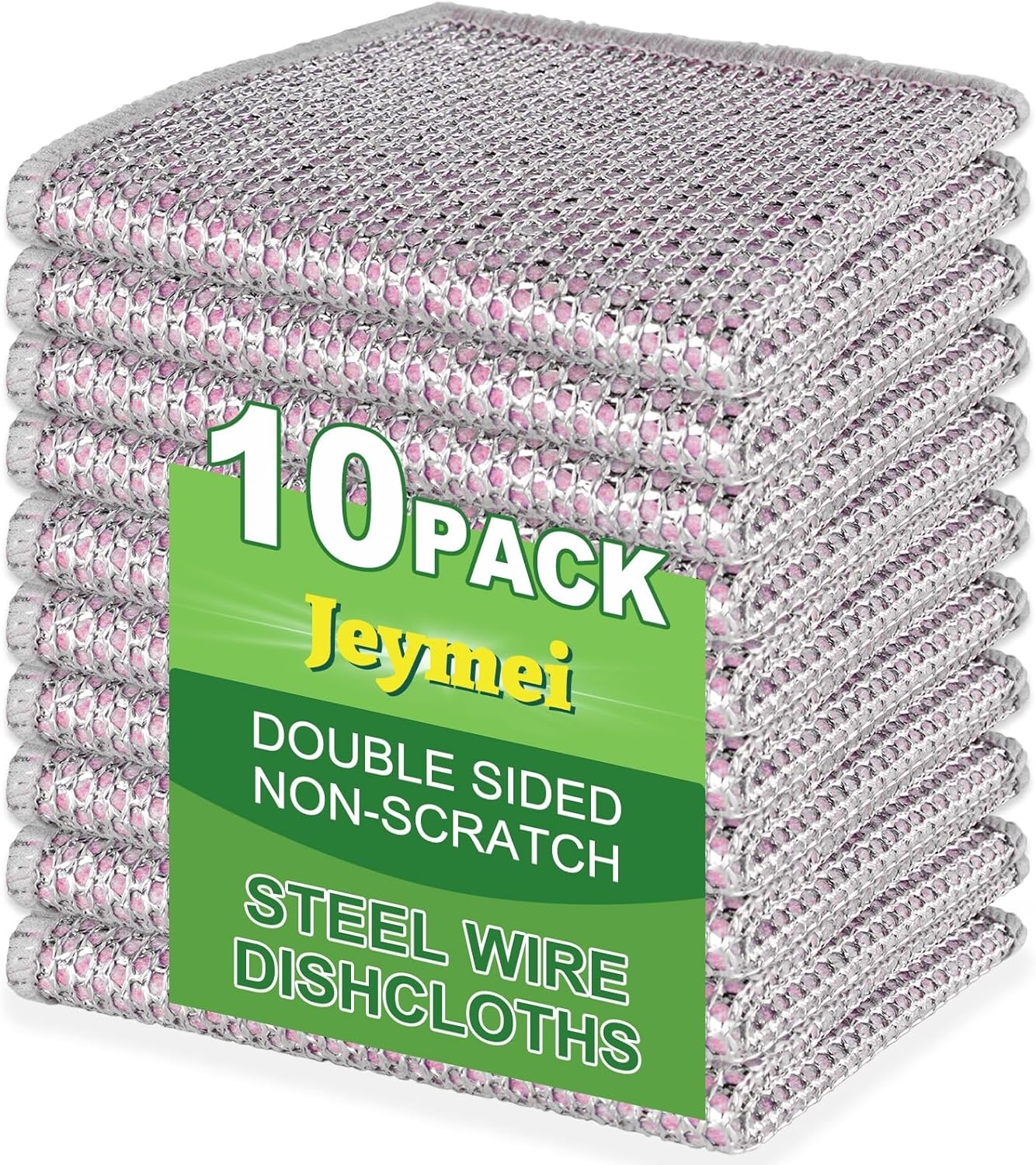 10pcs Non Scratch Metal Wire Dishcloth for Kitchen