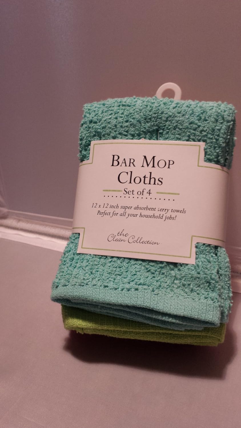 DII Bright Bar Mop Cloths Set of 4