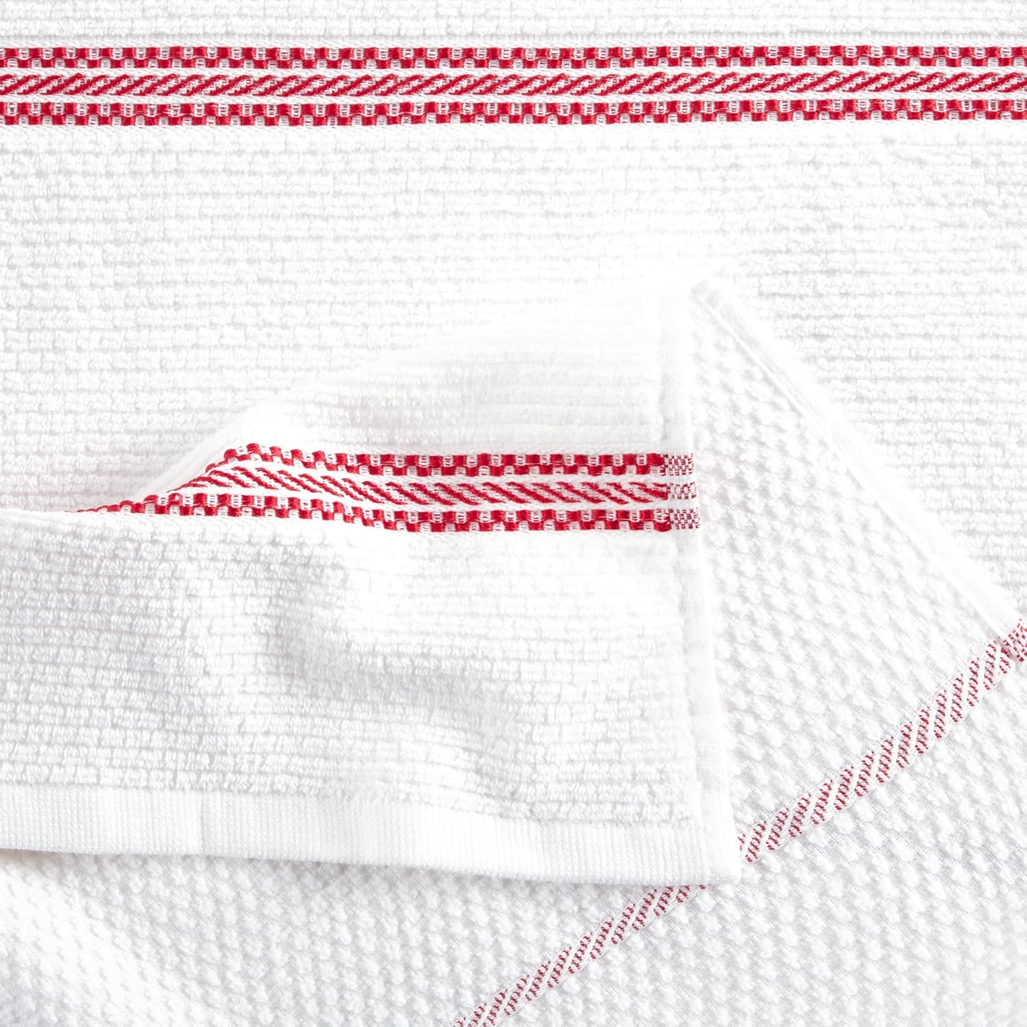 Martha Stewart Modern Waffle Kitchen Towel Set 6-Pack Red