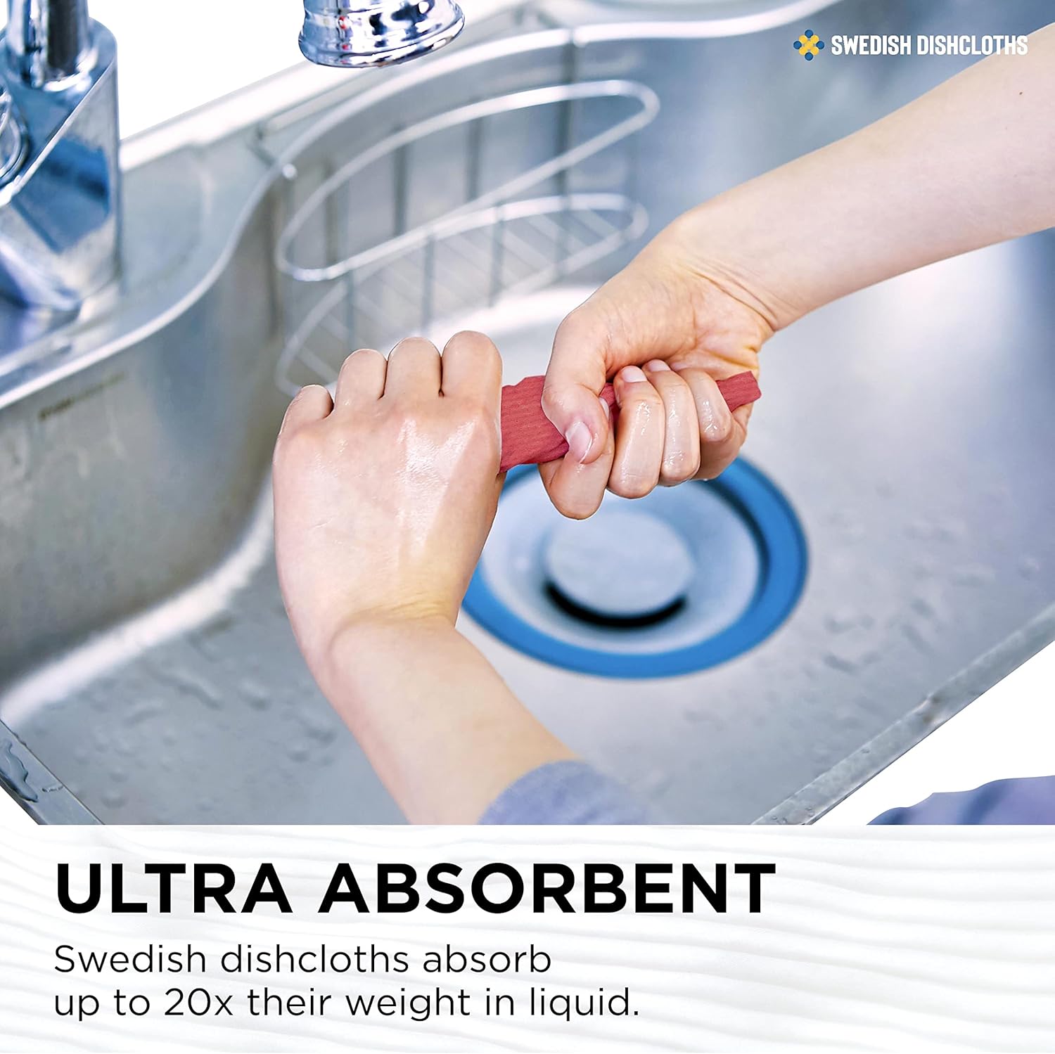 Wettex Swedish Dishcloths 10 Pack Reusable Eco-Friendly Cleaning Towels