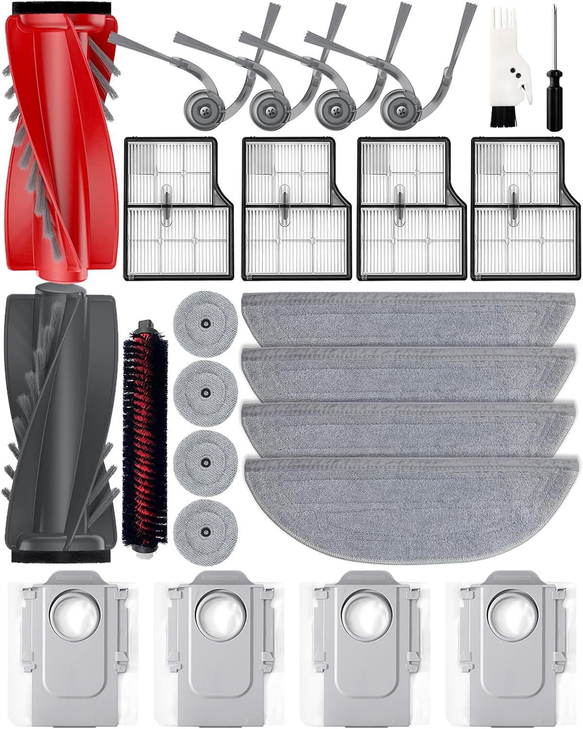 25 Pack Replacement Parts for Roborock Saros 10 G30 Sweeper