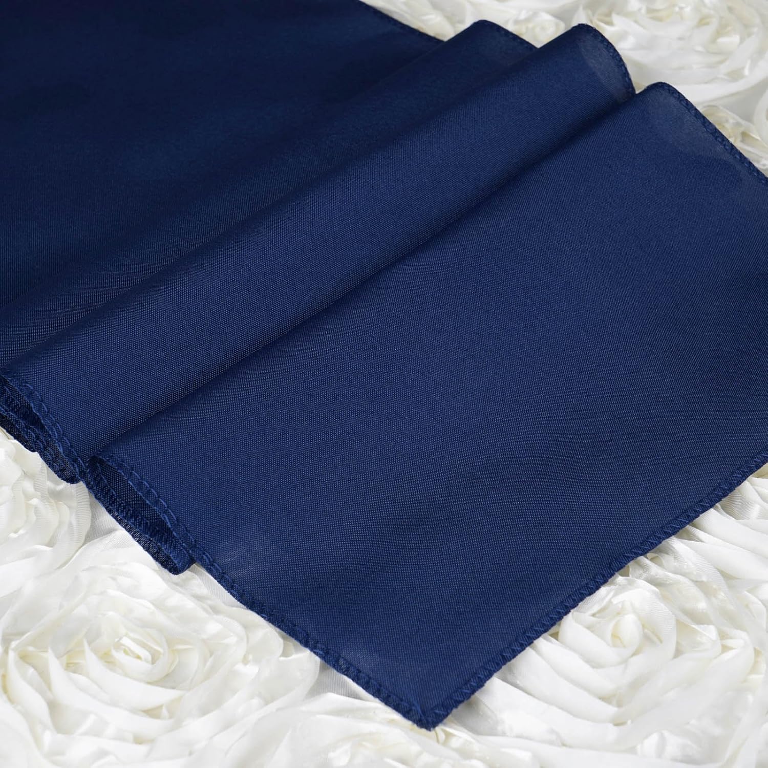 Navy Blue Table Runner 12x108 Inch Handcrafted Wedding Decor