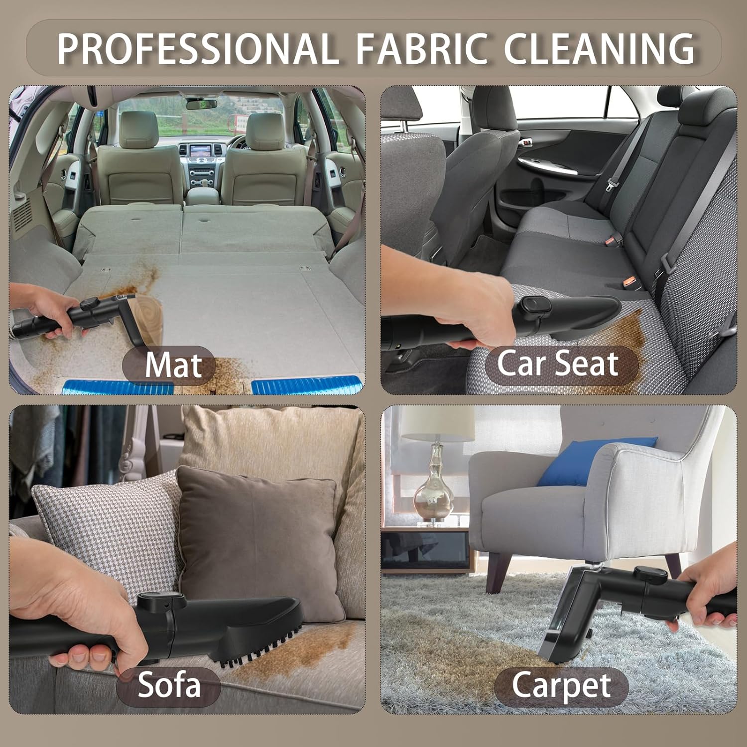 Klinsmann Portable Carpet Cleaner Machine with 17KPa Suction Power