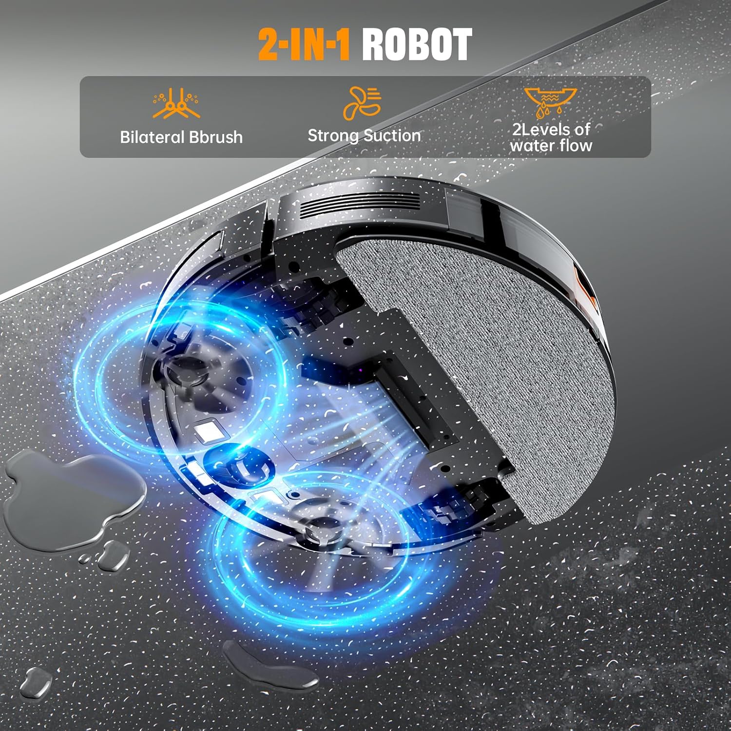 T8S Robot Vacuum and Mop Combo 2 in 1 with 3200Pa Suction