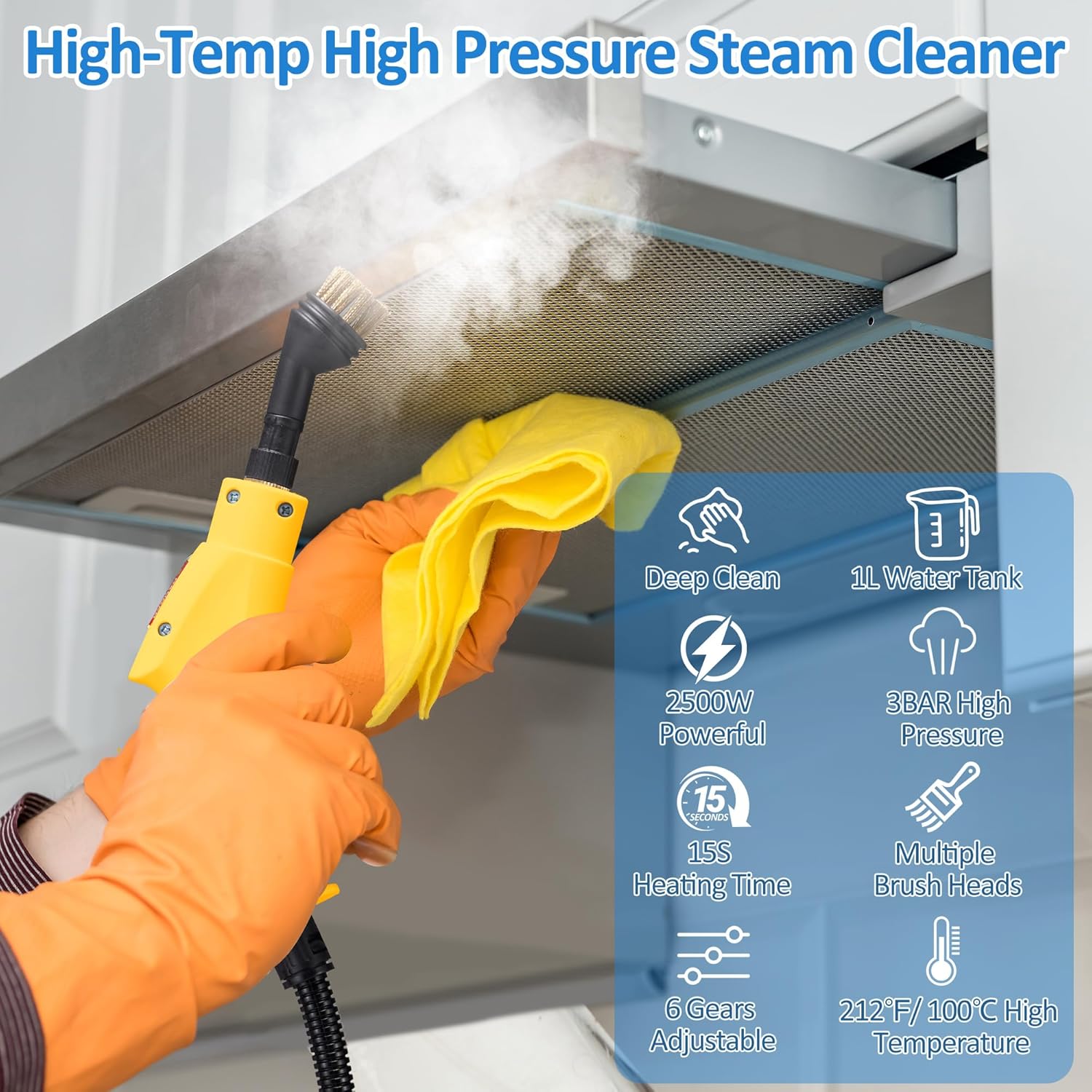 Spurgehom Handheld Steam Cleaner High Temp Multiuse