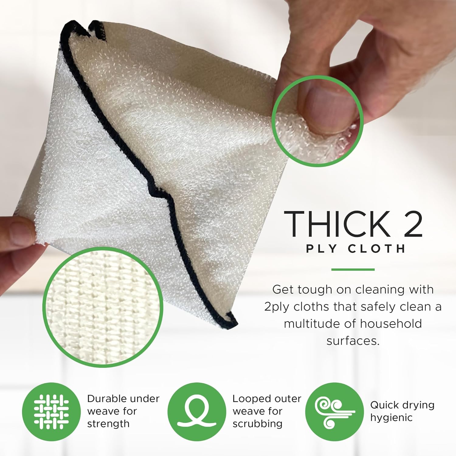 Whiffkitch Dishcloths Towels 6 Pack Multi Color