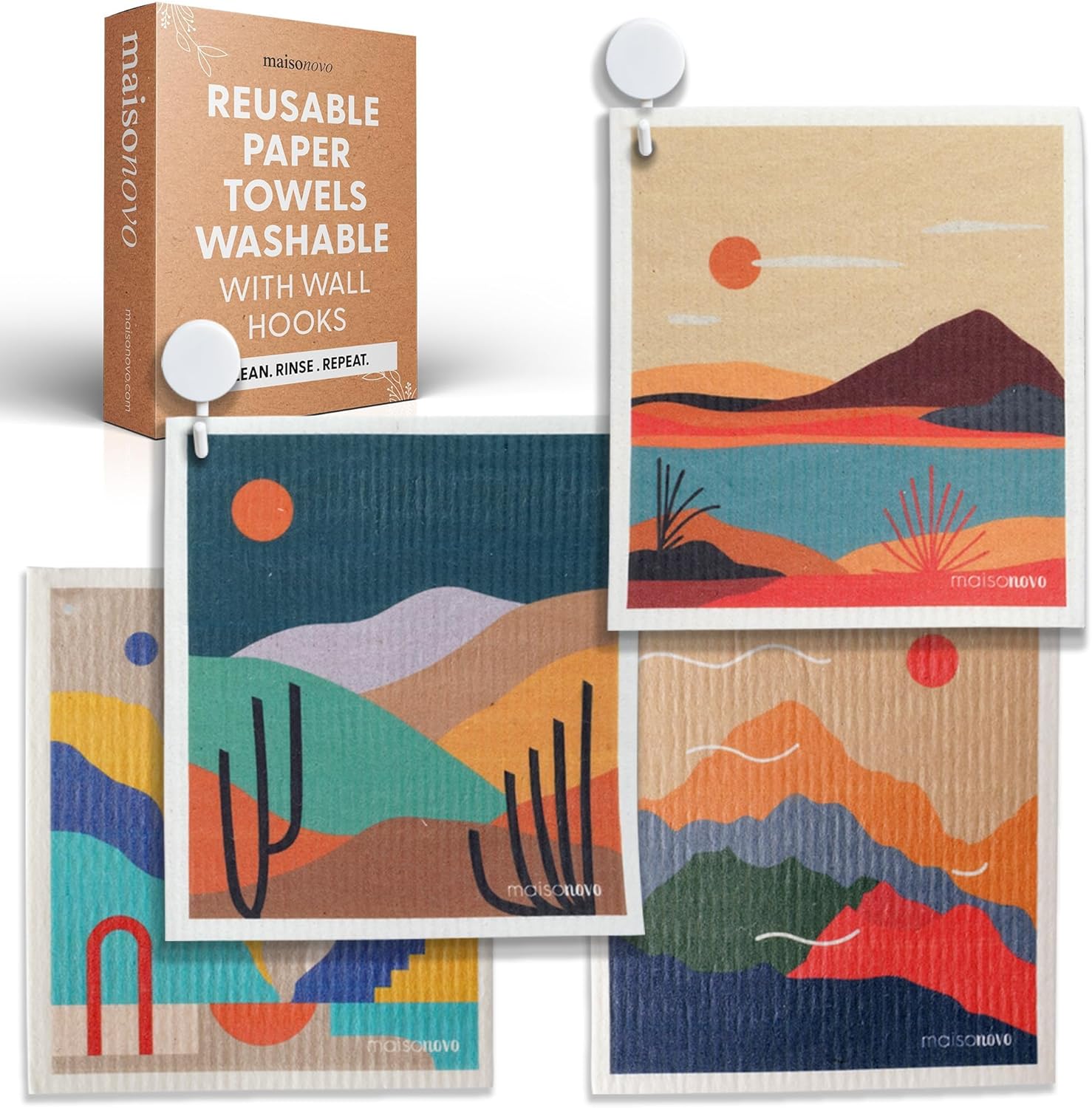 MaisoNovo Swedish Dishcloths Pack of 4
