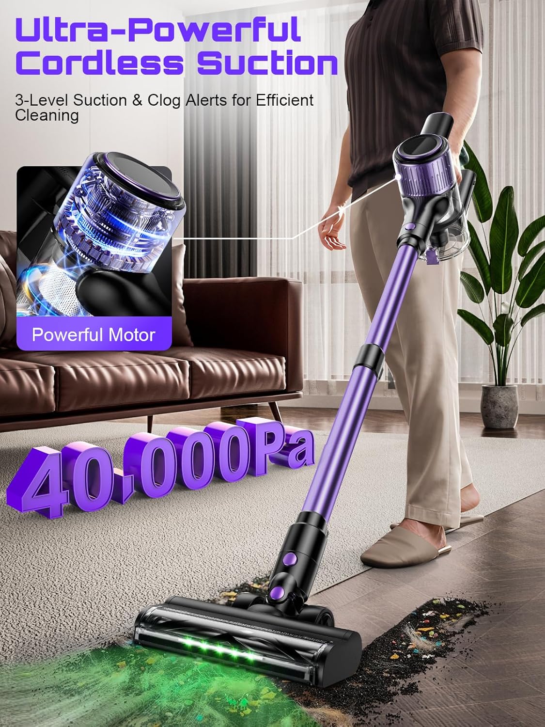 10 In 1 Cordless Vacuum Cleaner with Powerful Suction