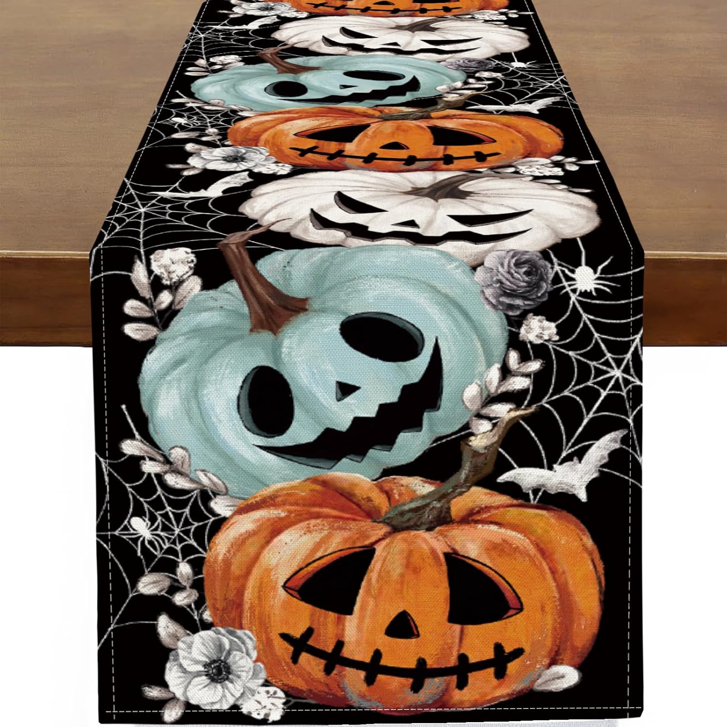Baccessor Halloween Table Runner Spooky Design 13x72 Inch