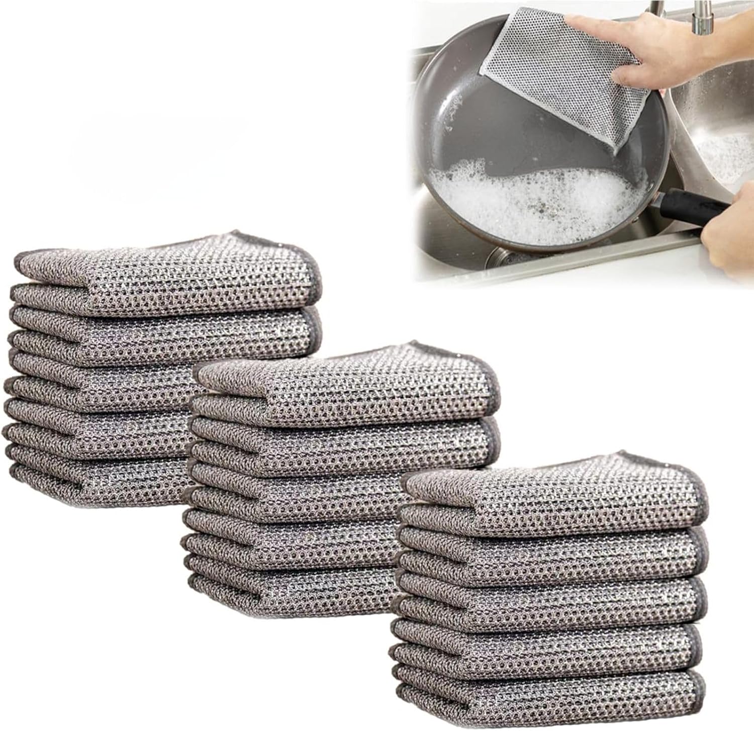 Desolio Multipurpose Wire Dish Cloths 15 Pcs