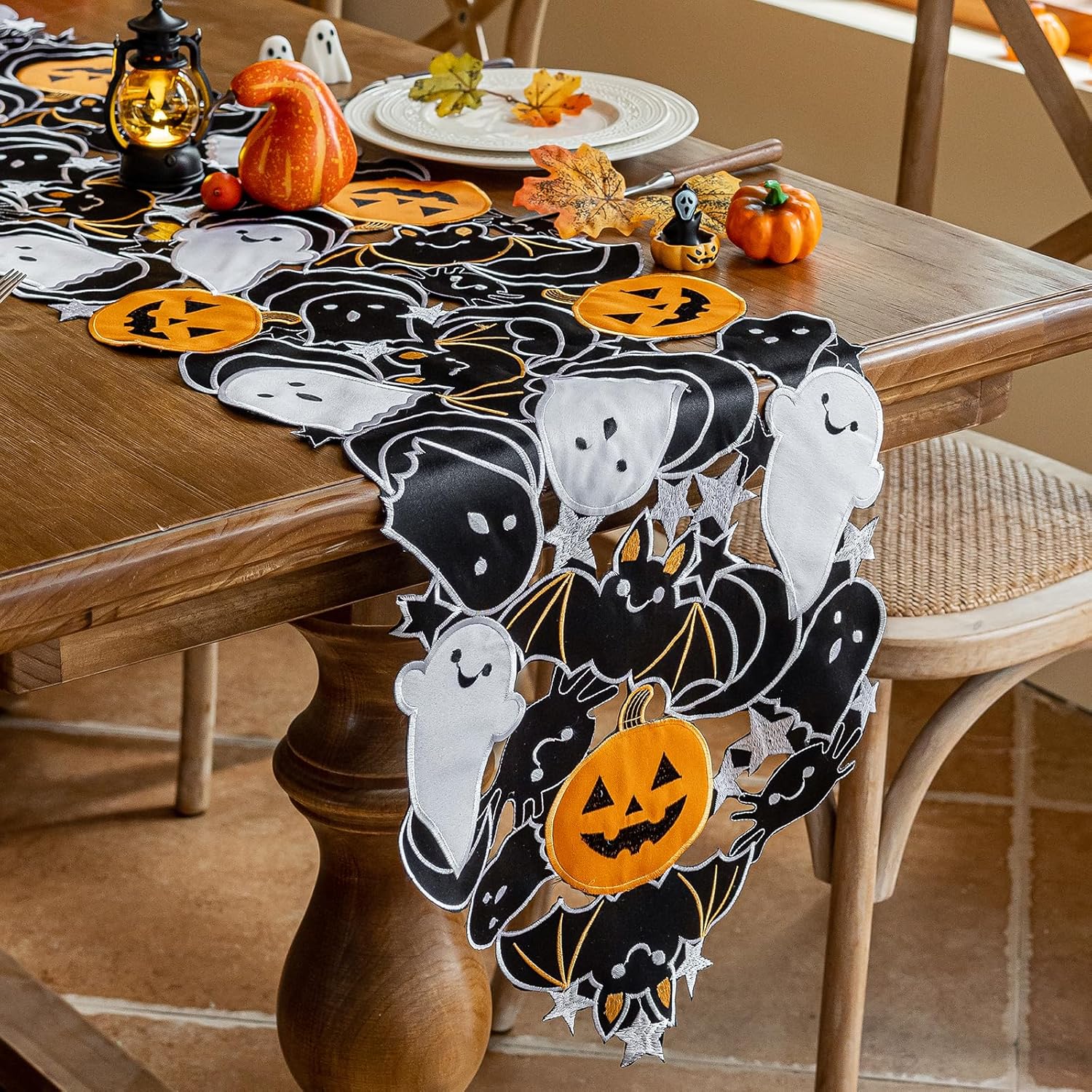Joyfol Day Halloween Table Runner 14x59 Inch