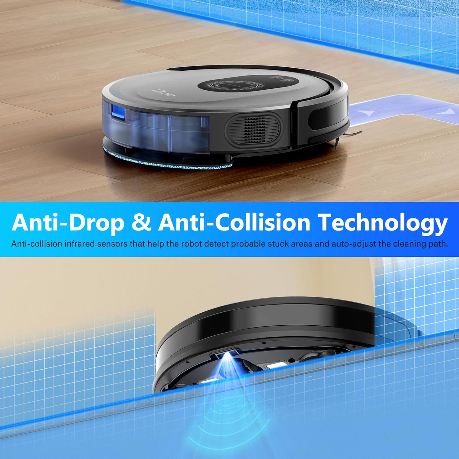 Tikom Robot Vacuum and Mop Combo with 5000Pa Suction