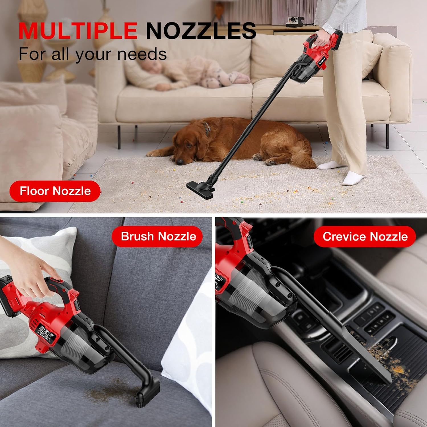 TengXcel Cordless Vacuum for Milwaukee 18V Battery