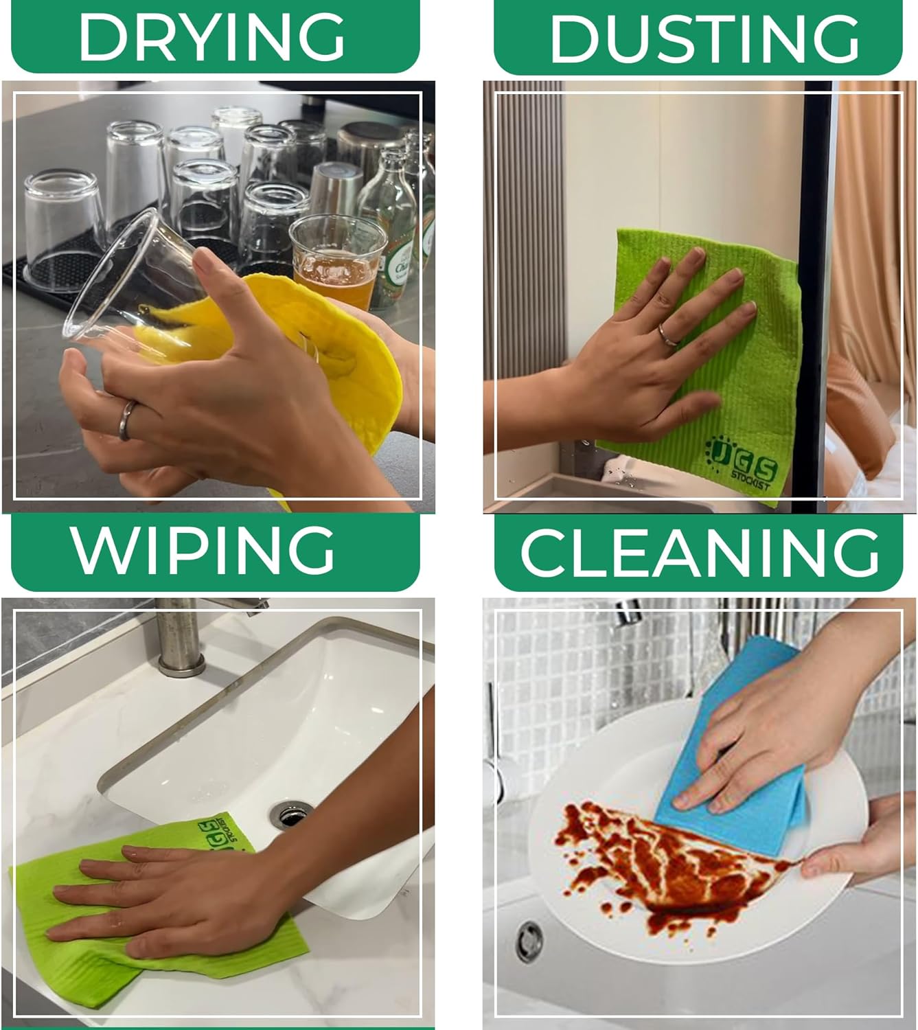 Premium Quality Swedish Sponge Dishcloths 10 Pack