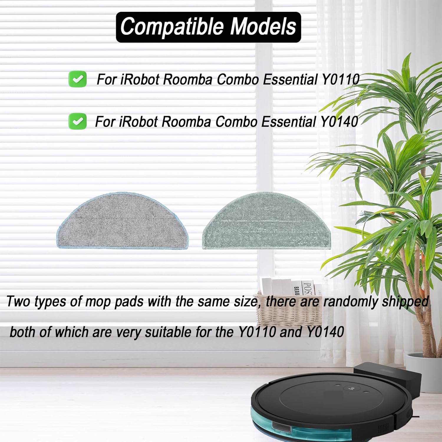 Frexusuent Mop Pad Replacement for iRobot Roomba Combo Essential Y0110 Y0140 Q0120