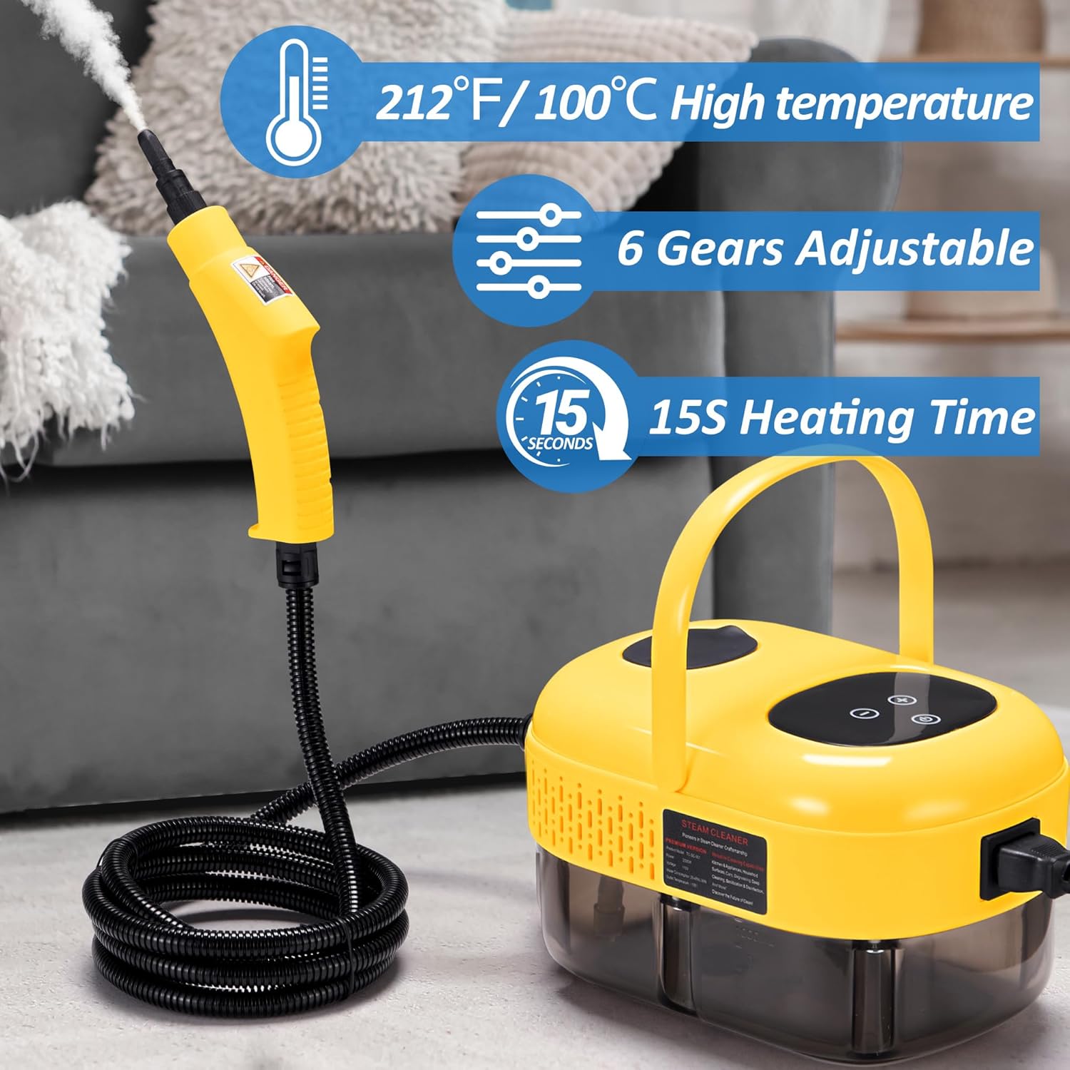 Spurgehom Handheld Steam Cleaner High Temp Multiuse