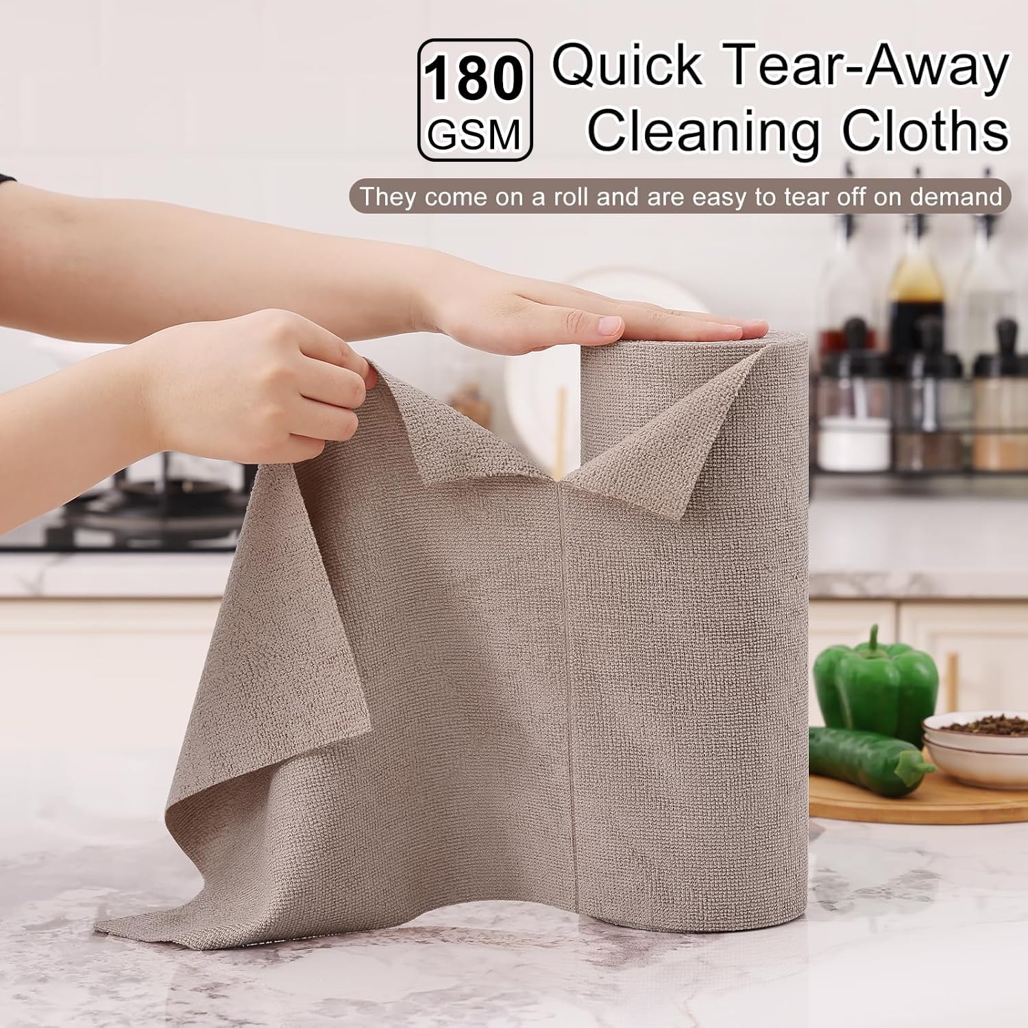 Homaxy Tear Away Dish Cloths Rolls 40 Sheets