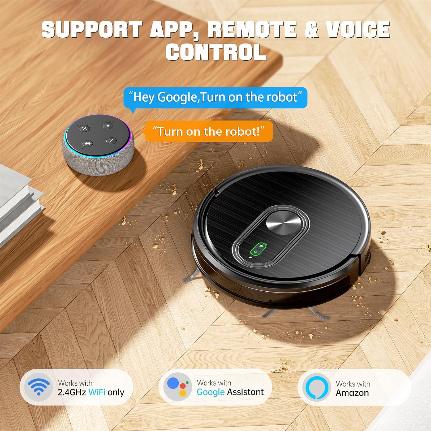 T8S Robot Vacuum and Mop Combo 2 in 1 with 3200Pa Suction