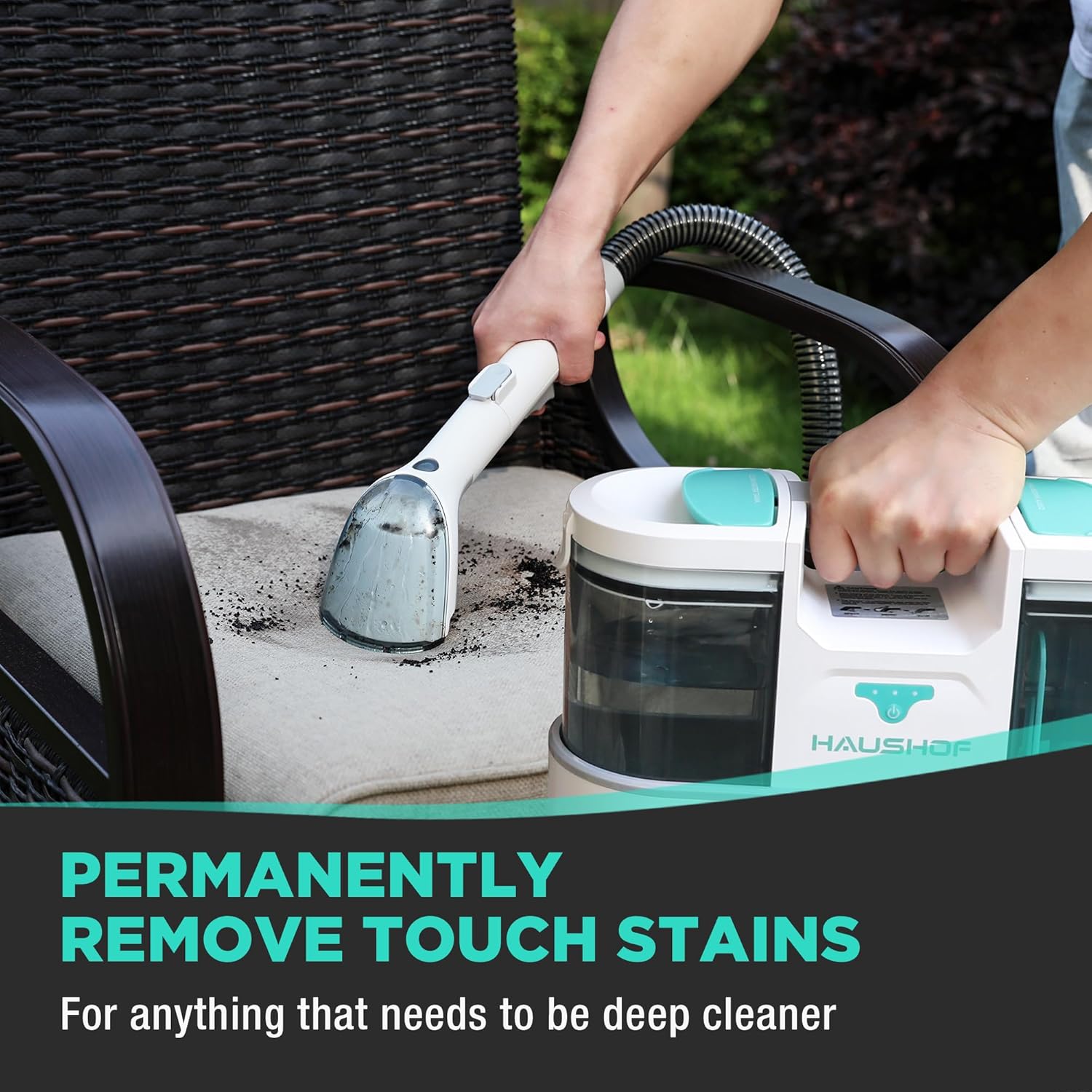 HAUSHOF Cordless Carpet Upholstery Cleaner Machine