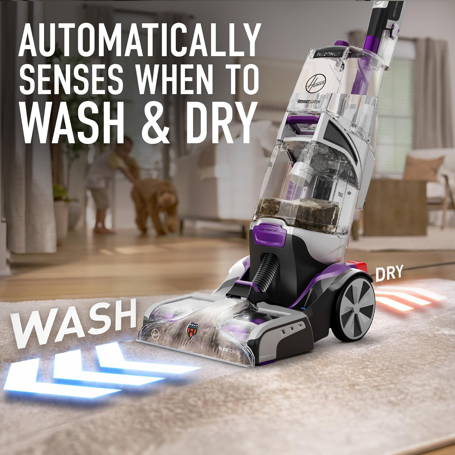 Hoover SmartWash Pet Carpet Cleaner Machine with Spot Chaser Wand