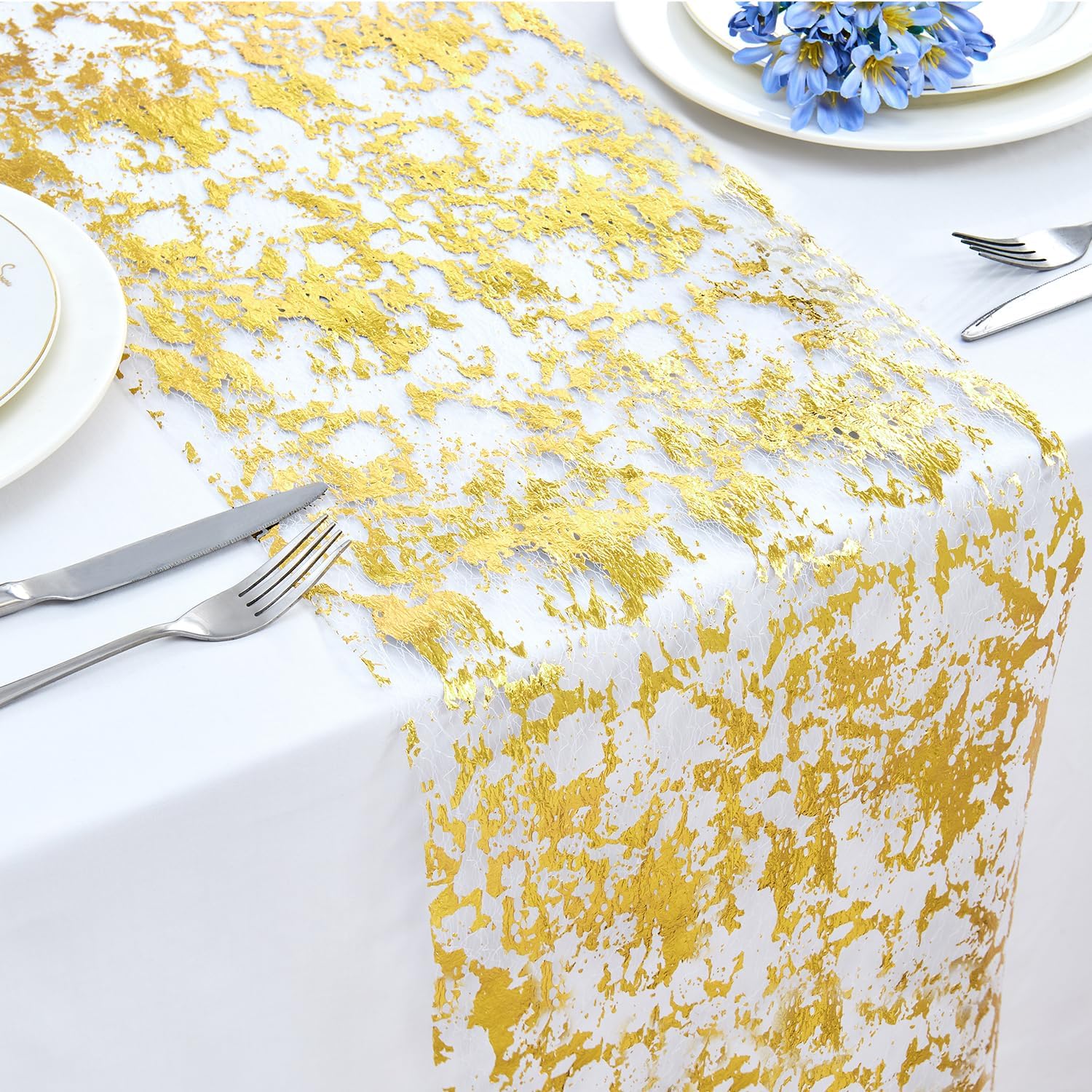 Gold Sequin Glitter Table Runner 11x49