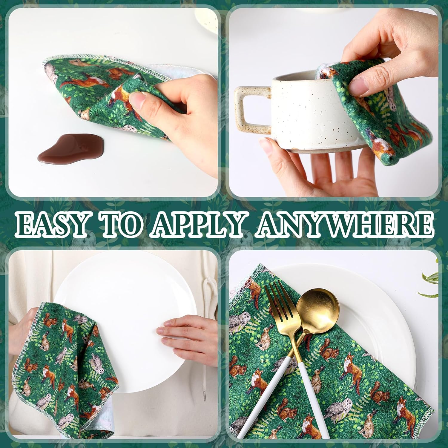 Redbaker 30 Pcs Reusable Paper Towels with Cardboard Roll