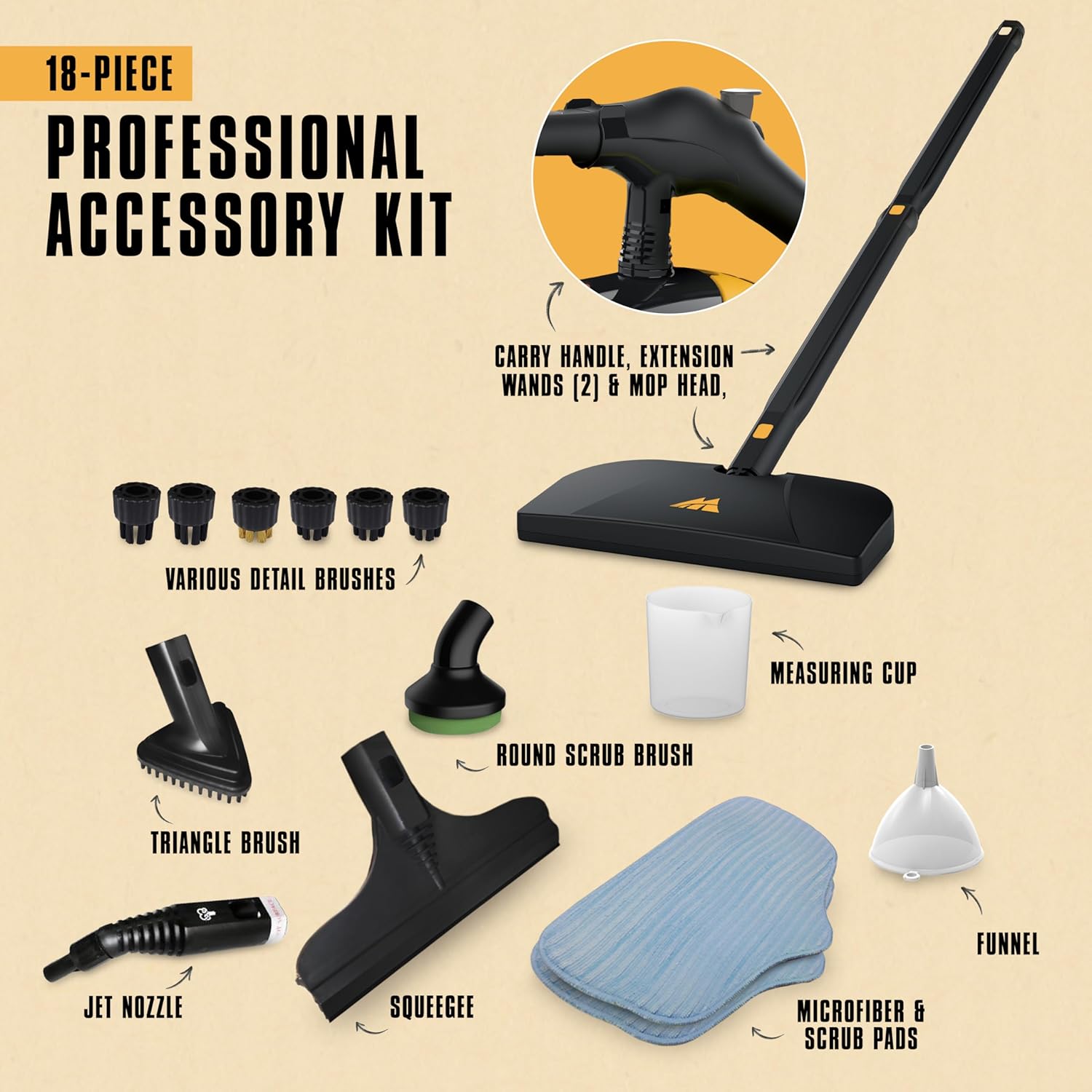McCulloch MC1275 Heavy Duty Steam Cleaner