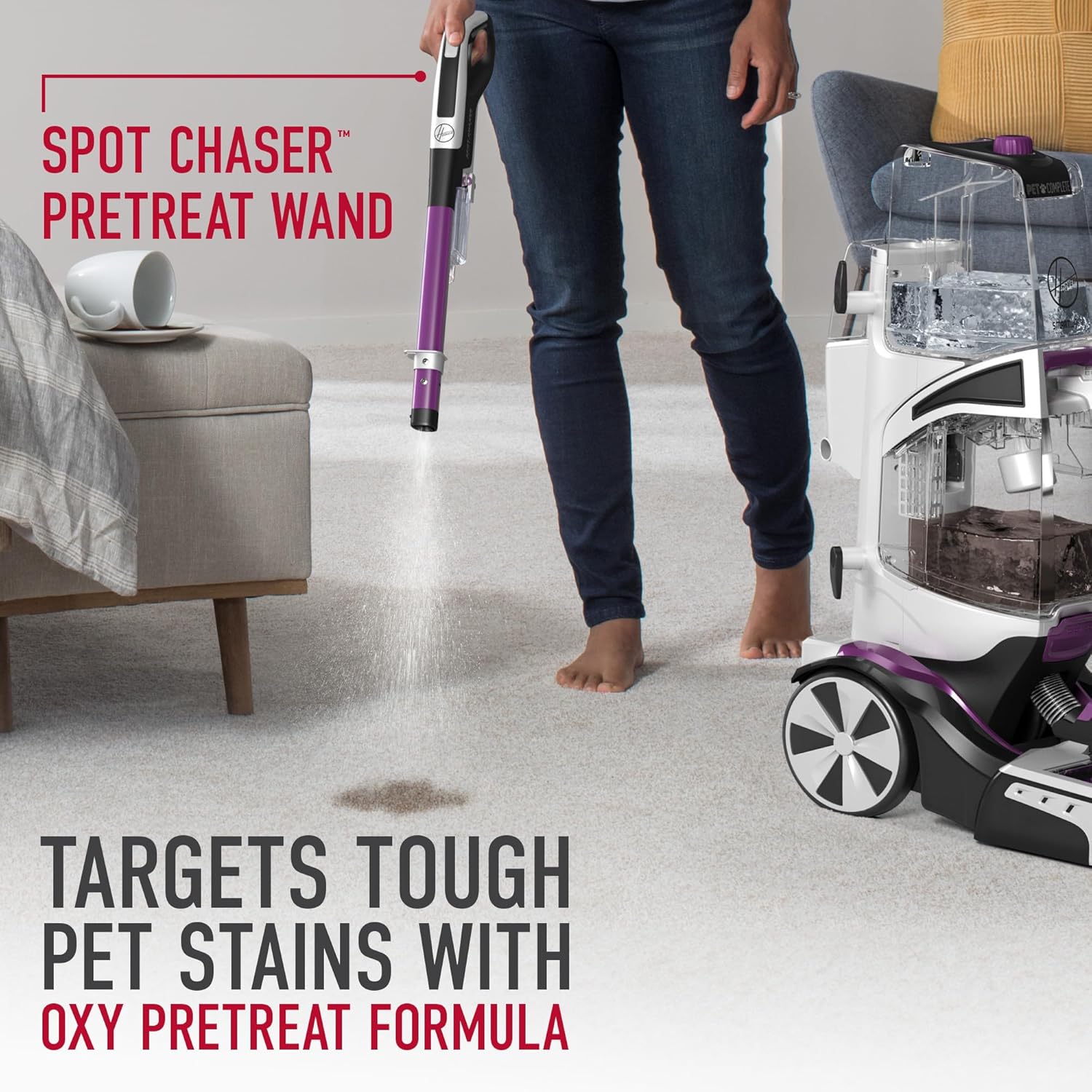 Hoover SmartWash Pet Carpet Cleaner Machine with Spot Chaser Wand