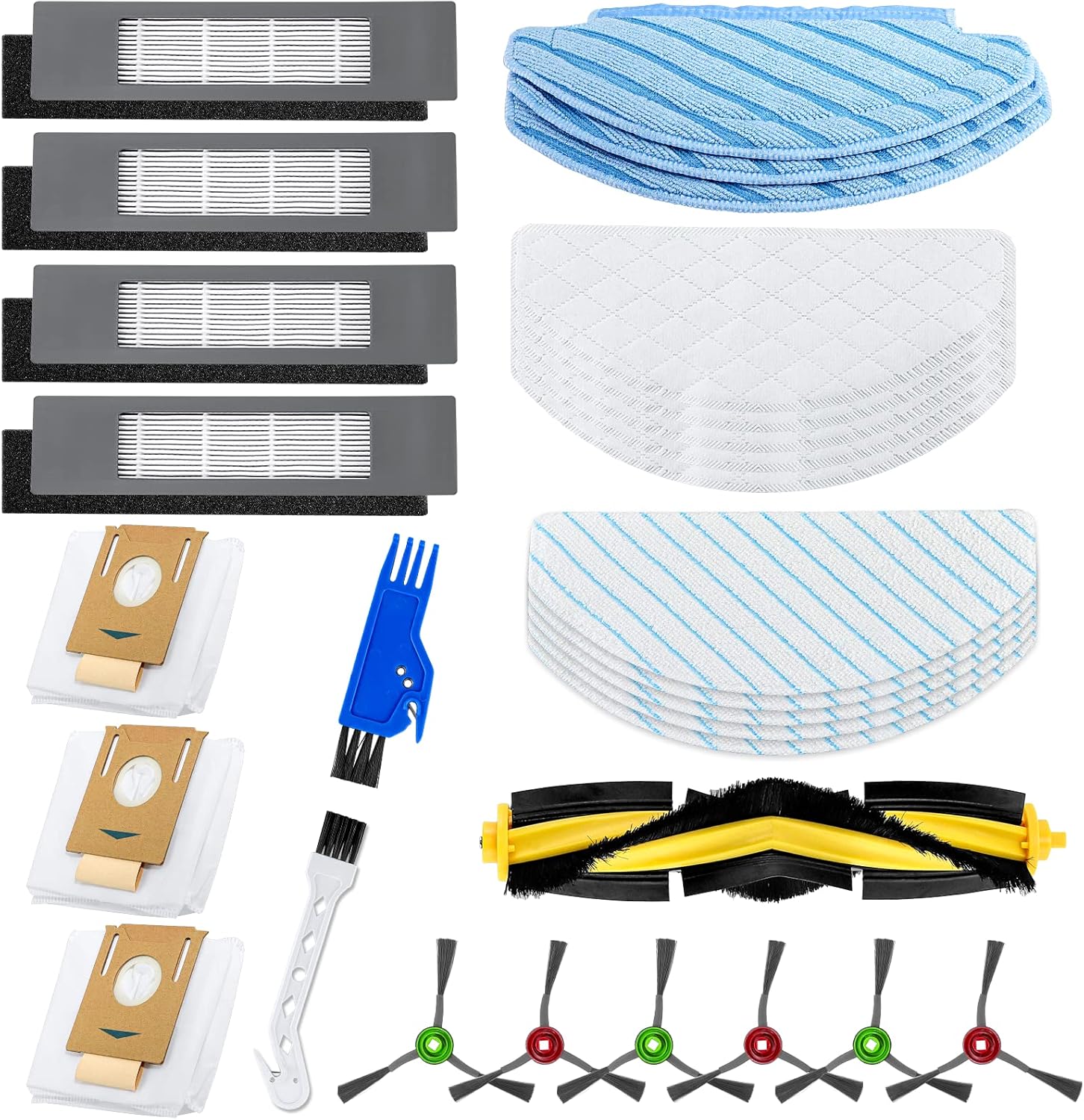 LUXRILIX Replacement Parts for Yeedi Vac and Ecovacs DEEBOT Compatible Kit