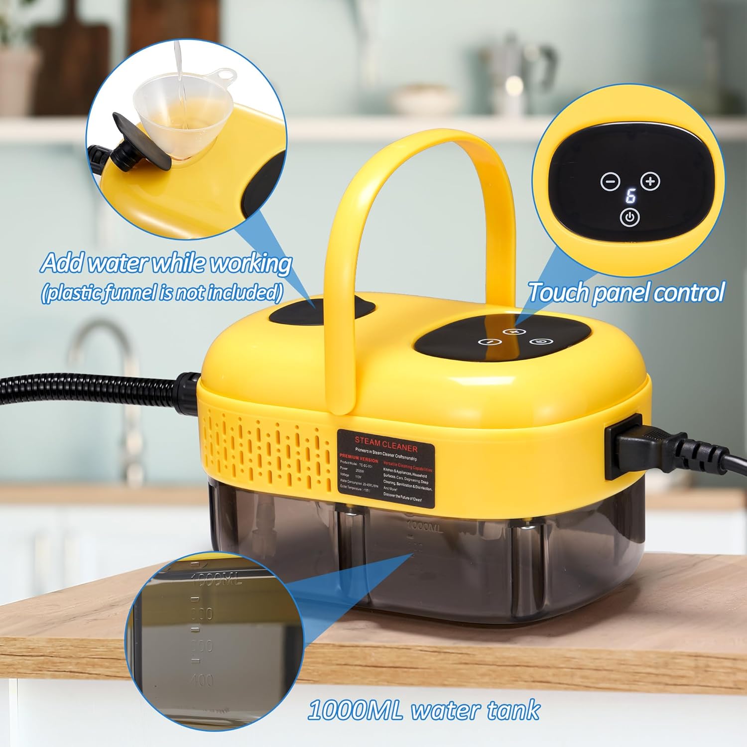 Spurgehom Handheld Steam Cleaner High Temp Multiuse