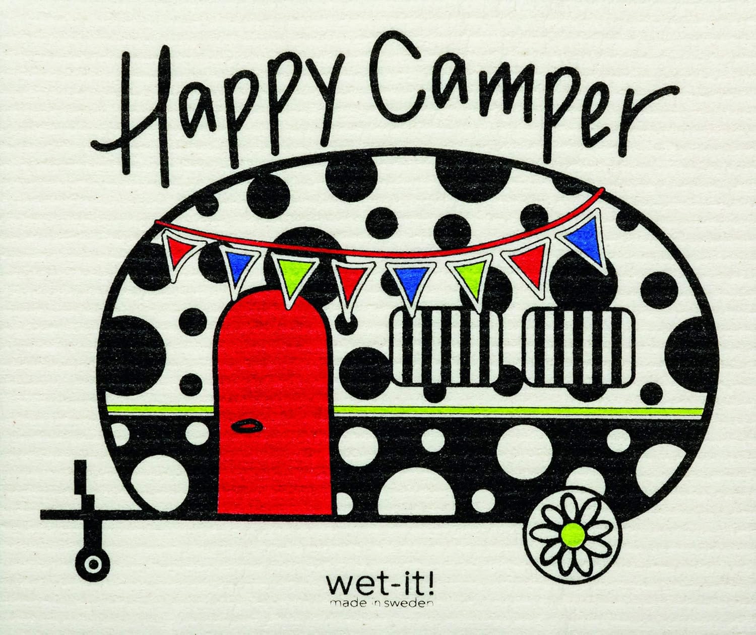 Wet-It Happy Camper Swedish Dishcloth