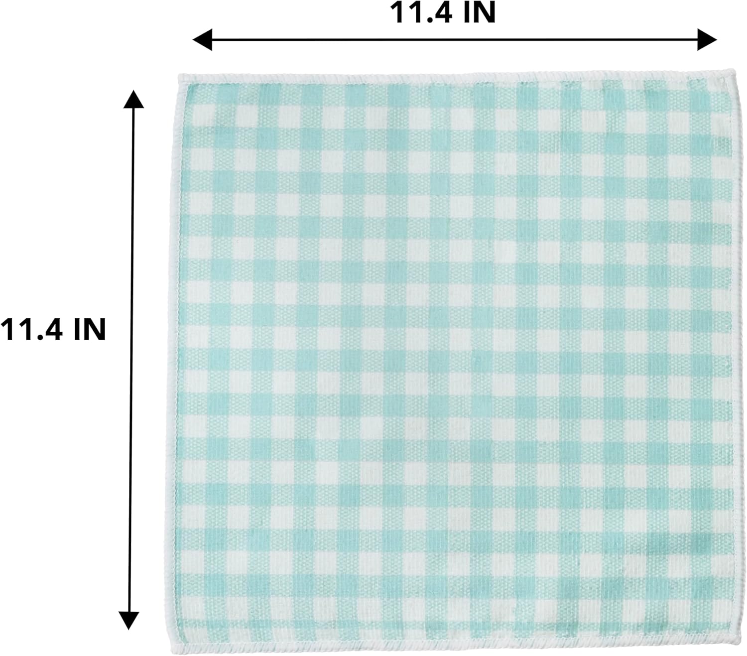 Martha Stewart Microfiber Cleaning Cloths 11 Inches Teal Gingham 24 Count