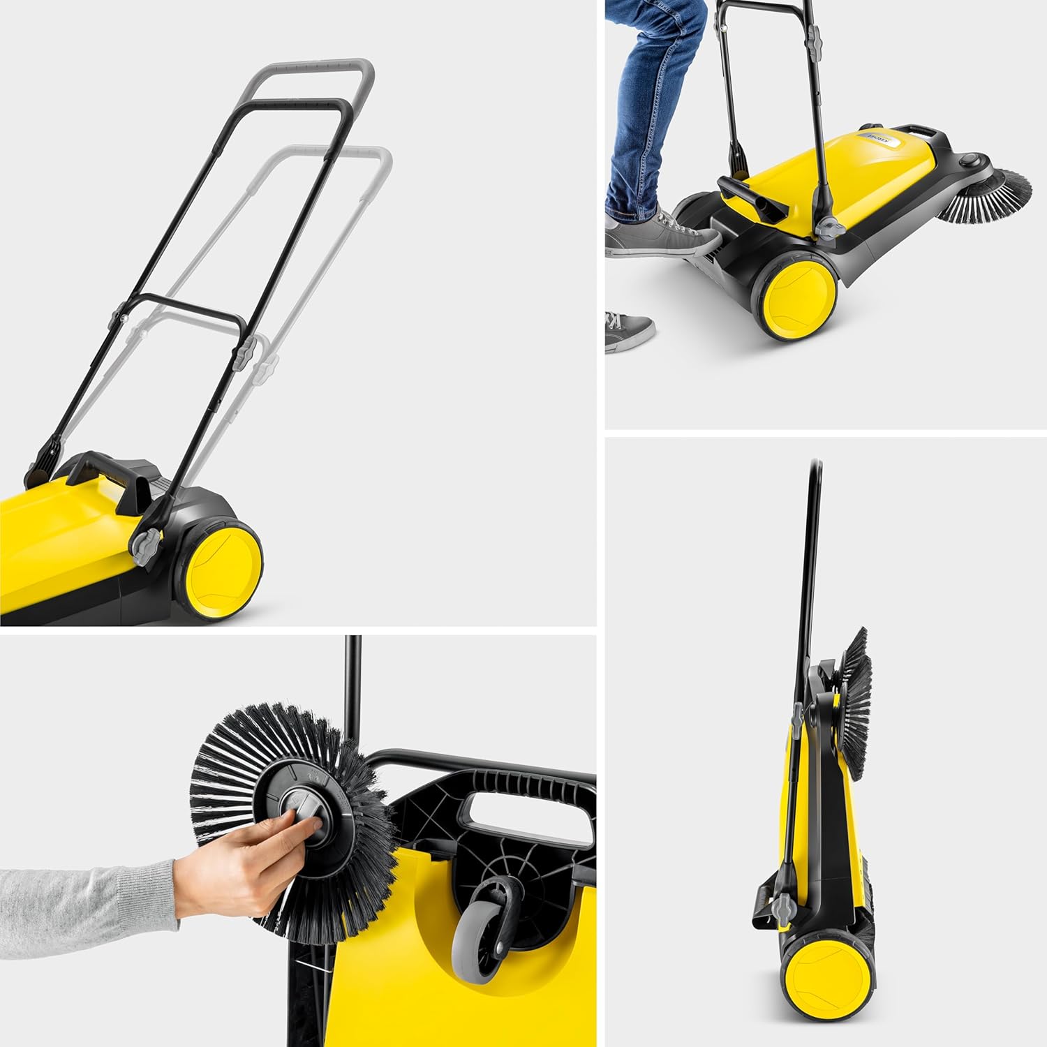 Krcher S 4 Twin Push Sweeper - 268 Inch Width 5 Gallon Capacity
