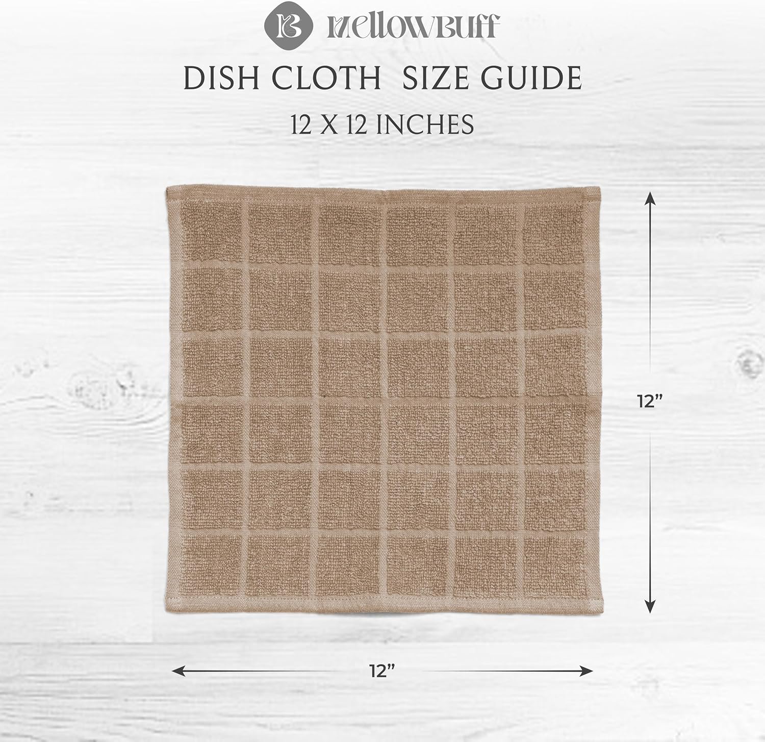 Mellow Buff 100 Cotton Dish Cloths 6 Pack