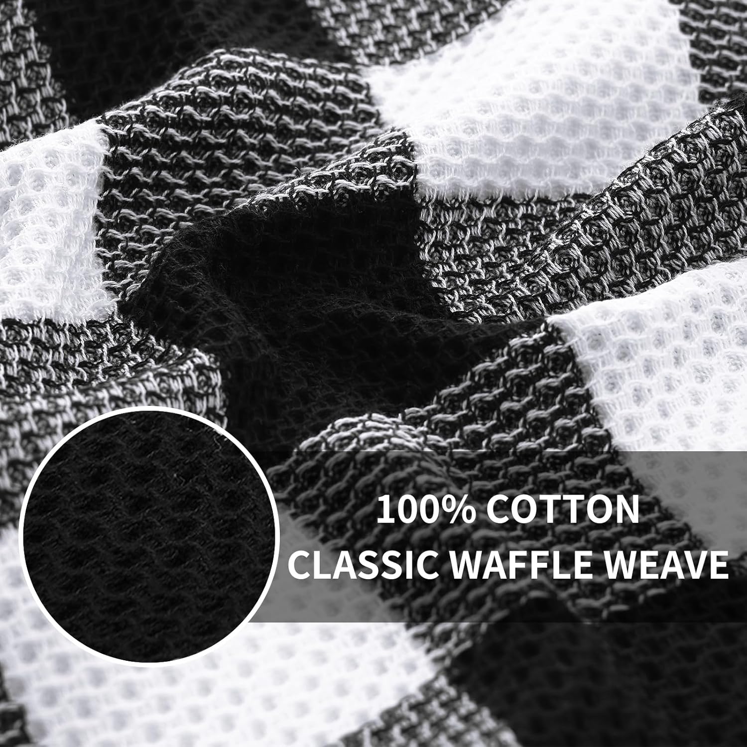 Homaxy Check Plaid Dish Cloths and Towels Set of 8