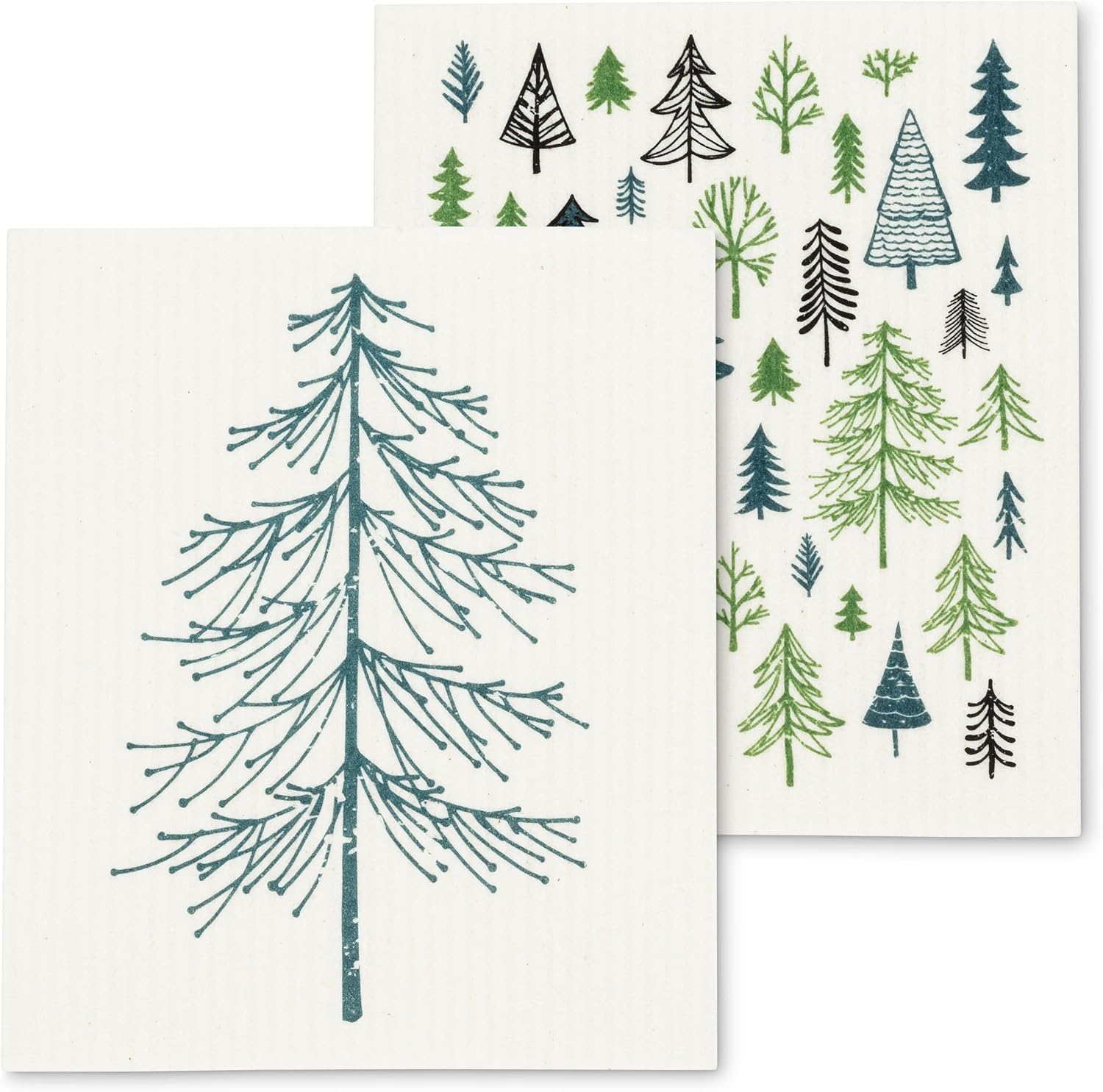 Abbott Collection Trees Dish Cloths Set of 2 65x8