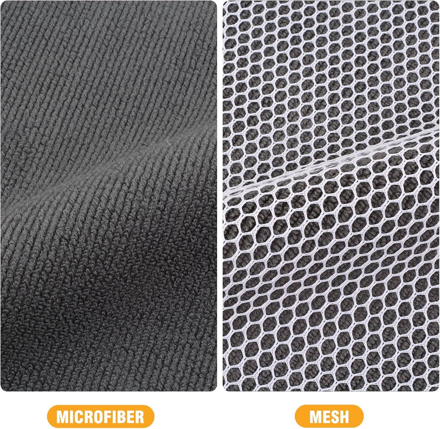 KinHwa 12inchx12inch Gray Microfiber Dish Cloths 9 Pack