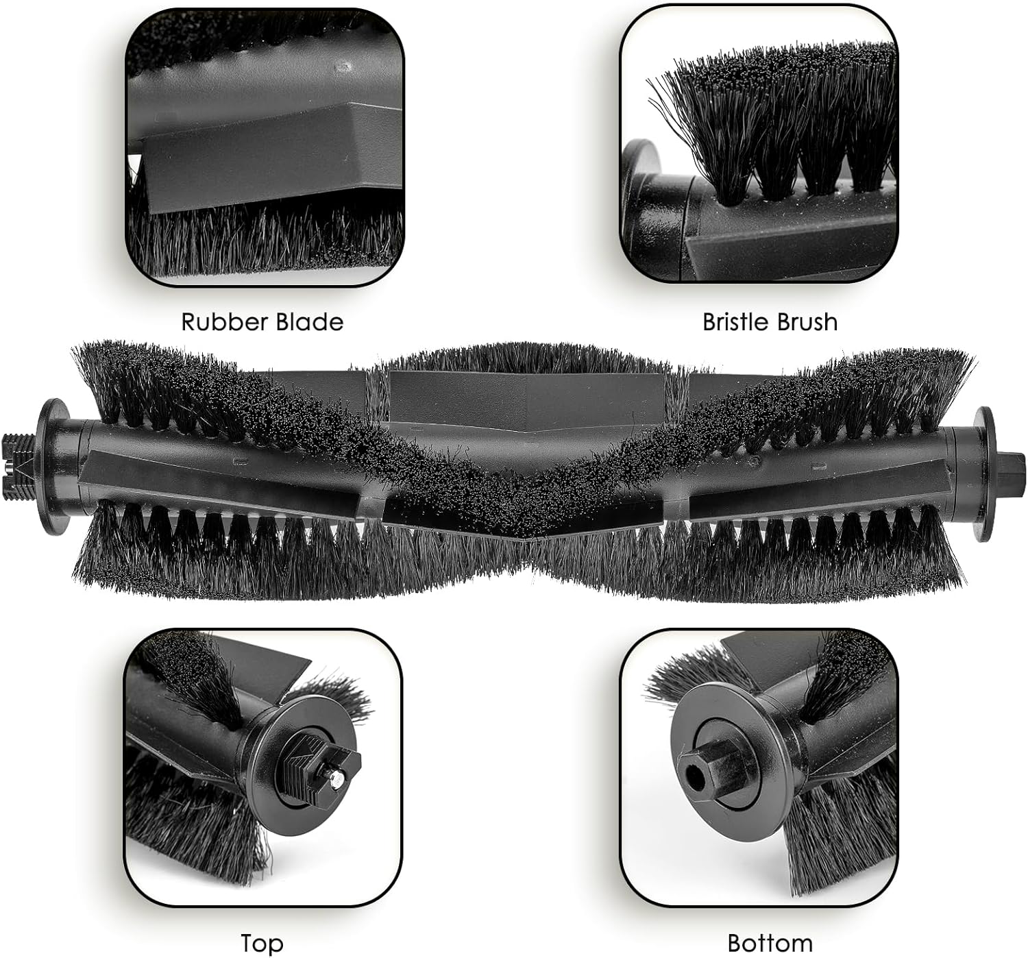 2 Pieces Replacement Brush Rollers for Tikom Robot Vacuum and Mop Combo