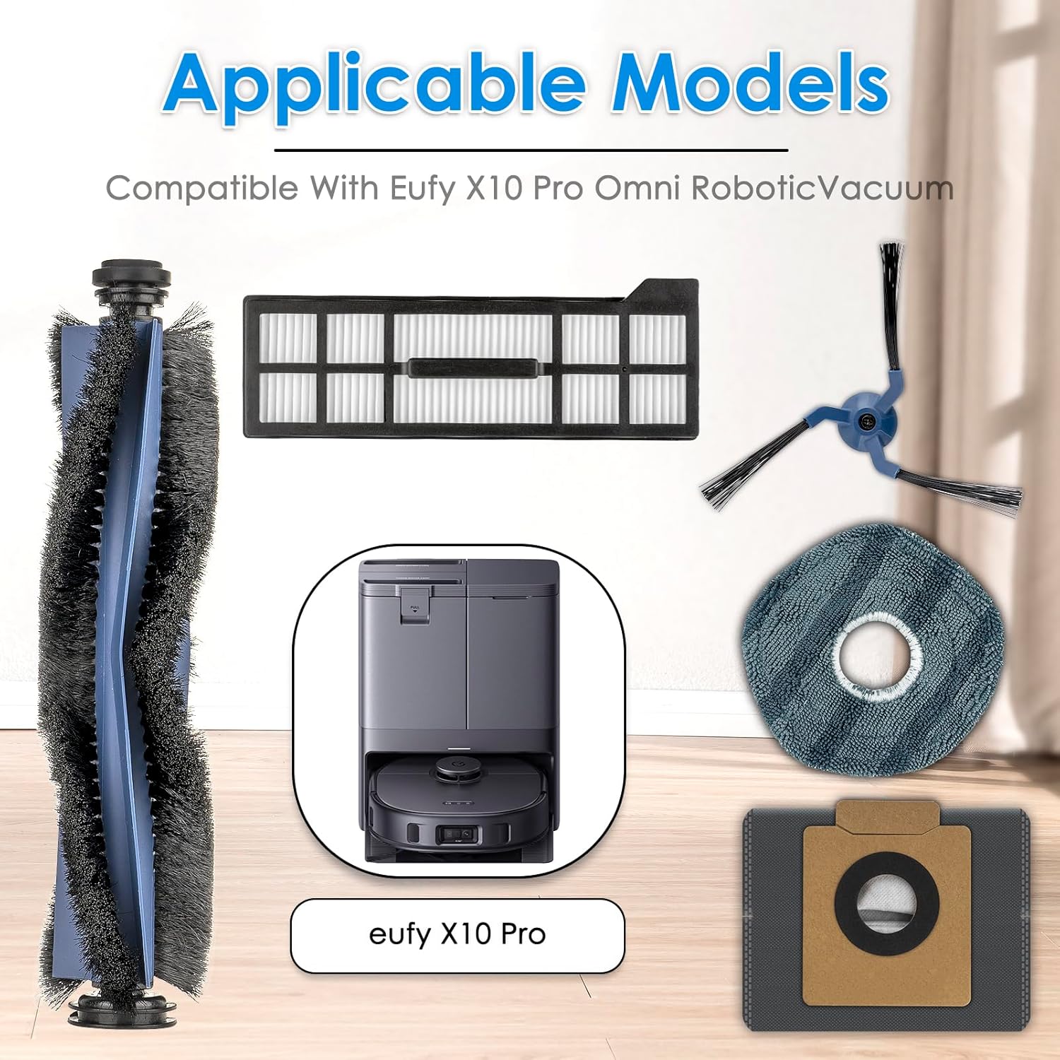 12 Pack X10 Pro Omni Replacement Parts Compatible With Eufy Robot Vacuum Cleaner