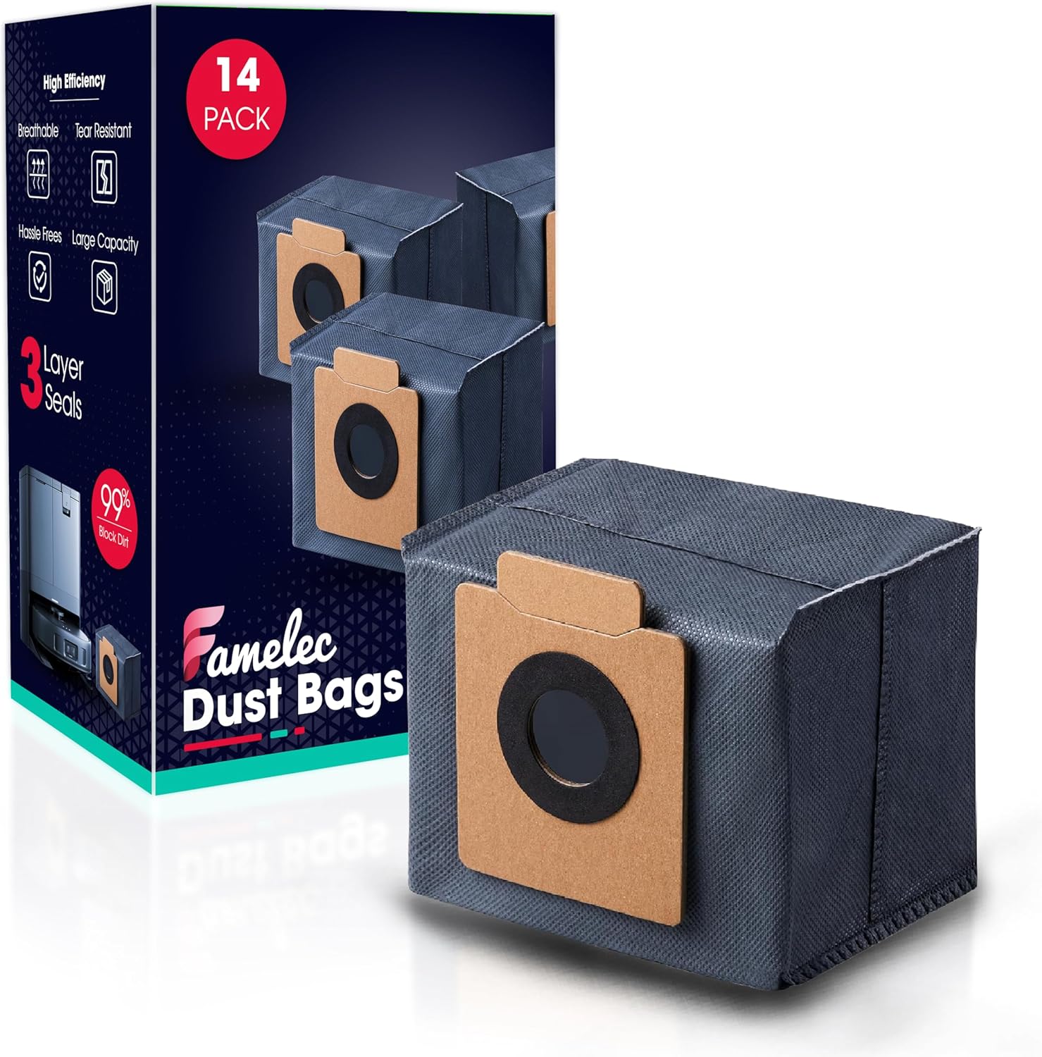 FAMELEC Dust Bag Replacement for Eufy X10 Pro Omni