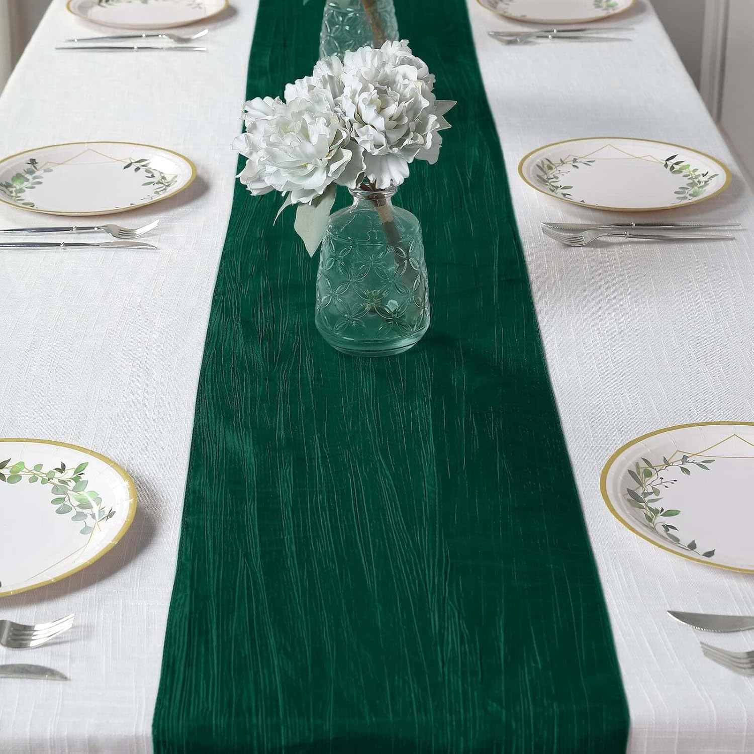 Efavormart 12x108 Accordion Crinkle Taffeta Table Runner