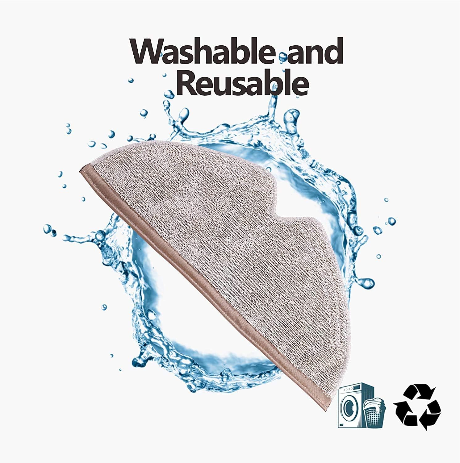 KEEPOW 8 Pcs Microfiber Mop Cloth Pad Refill Kit