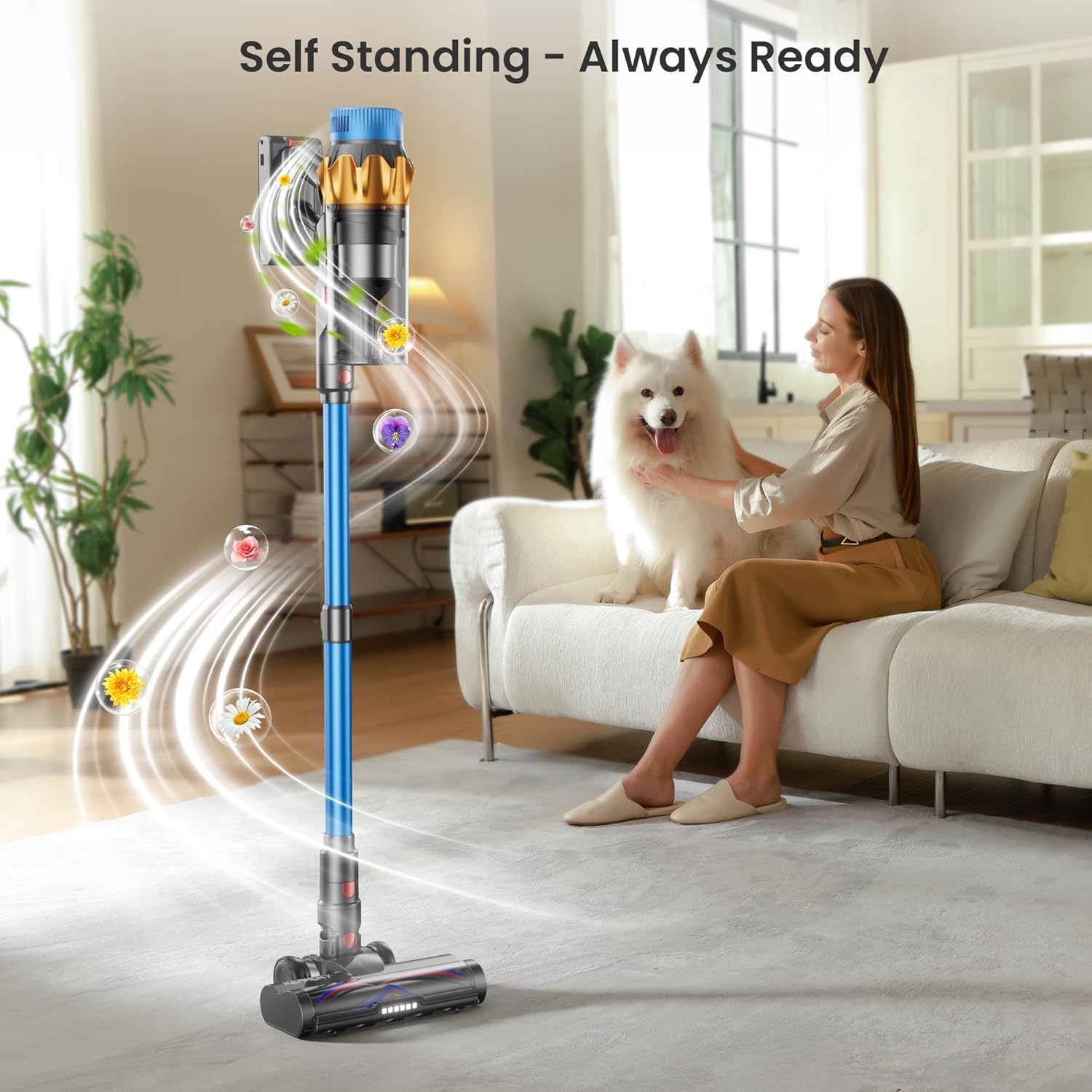Kermoky Cordless Vacuum Cleaner 550W 45KPA 70Min